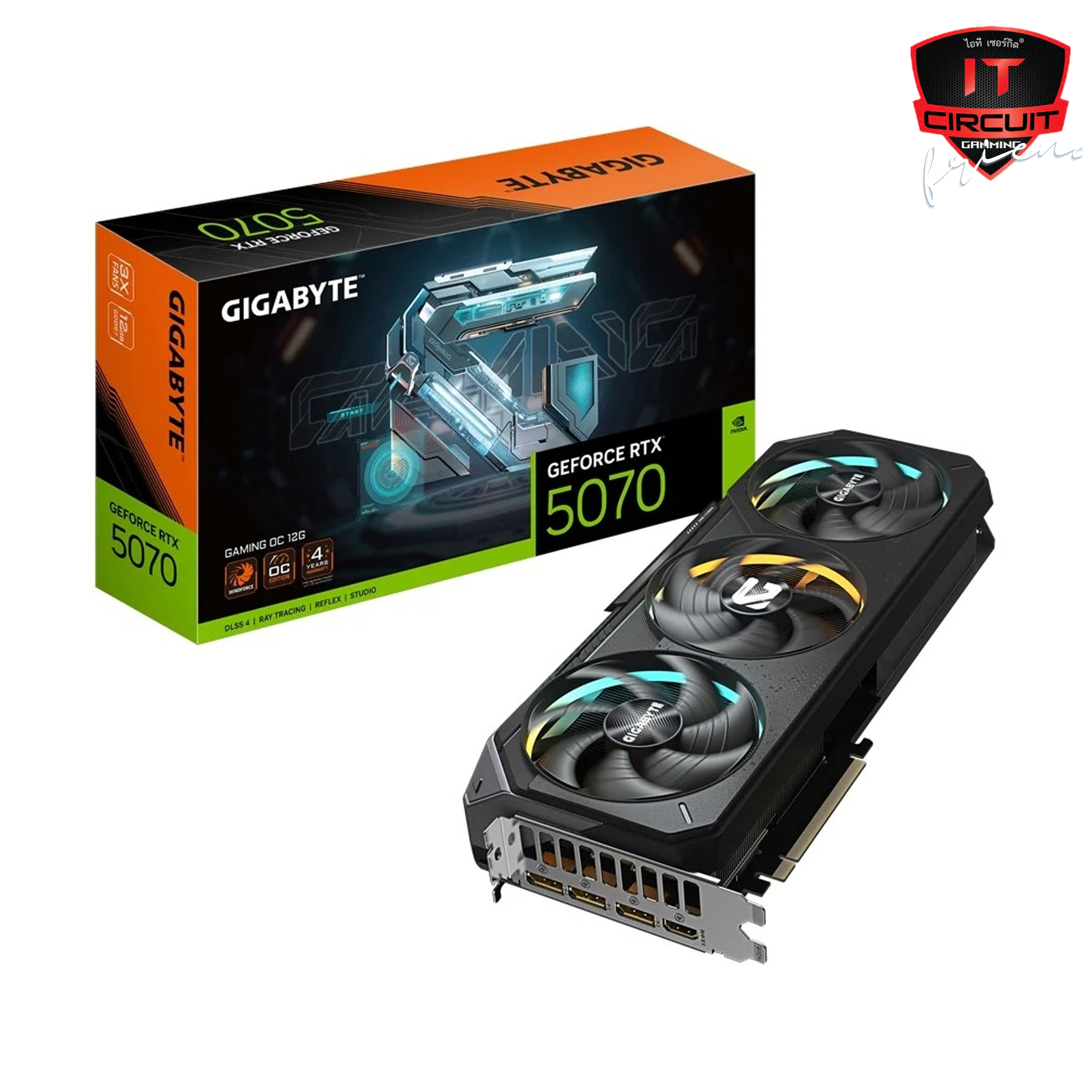 VGA(การ์ดจอ) GIGABYTE GEFORCE RTX 5070 AERO OC - 12GB GDDR7