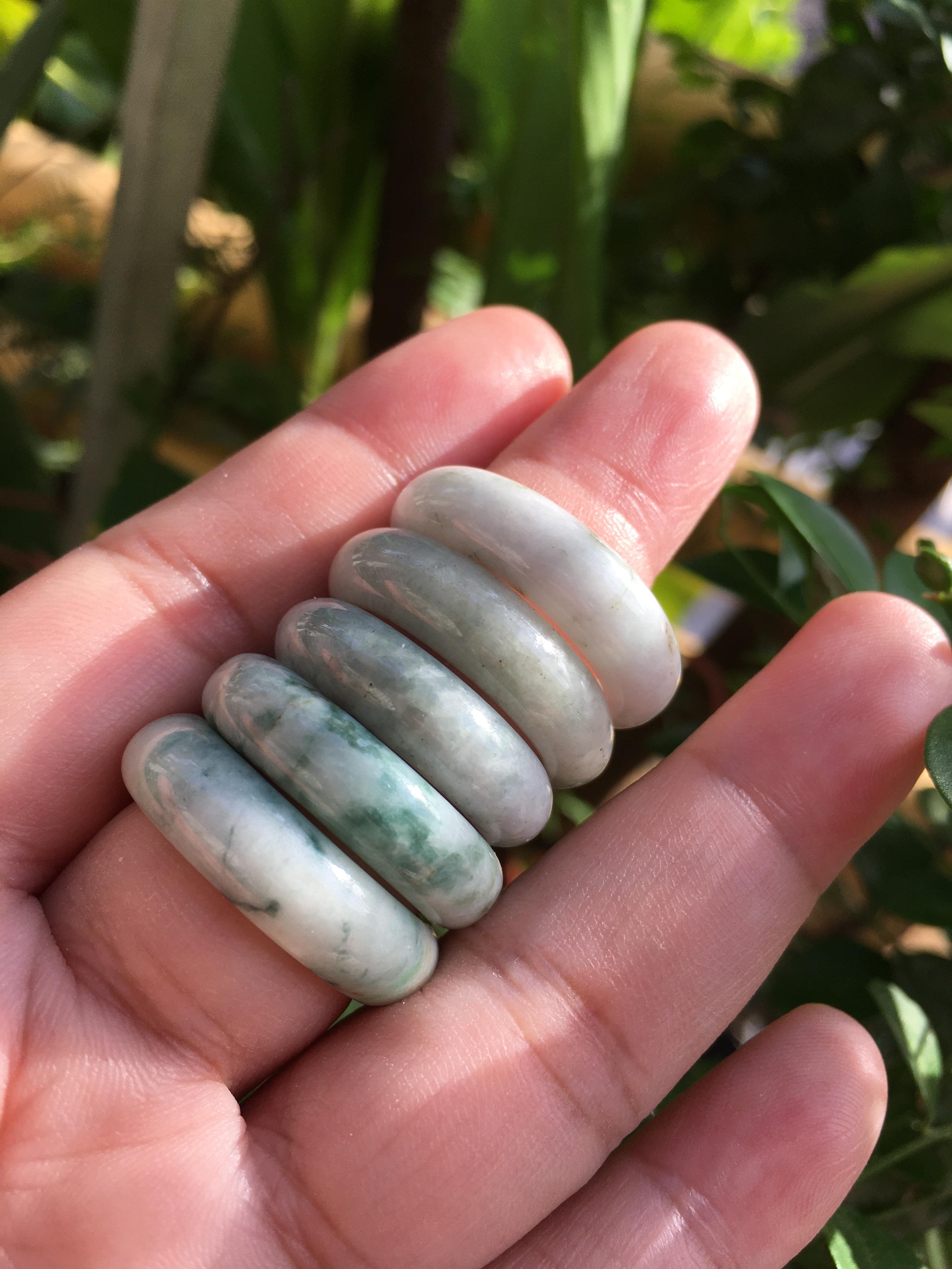 (ราคาเทๆ 129 ทุกวง) แหวนหยกแท้ ลวดลายธรรมชาติ ใส่สวย เสริมสุขภาพ