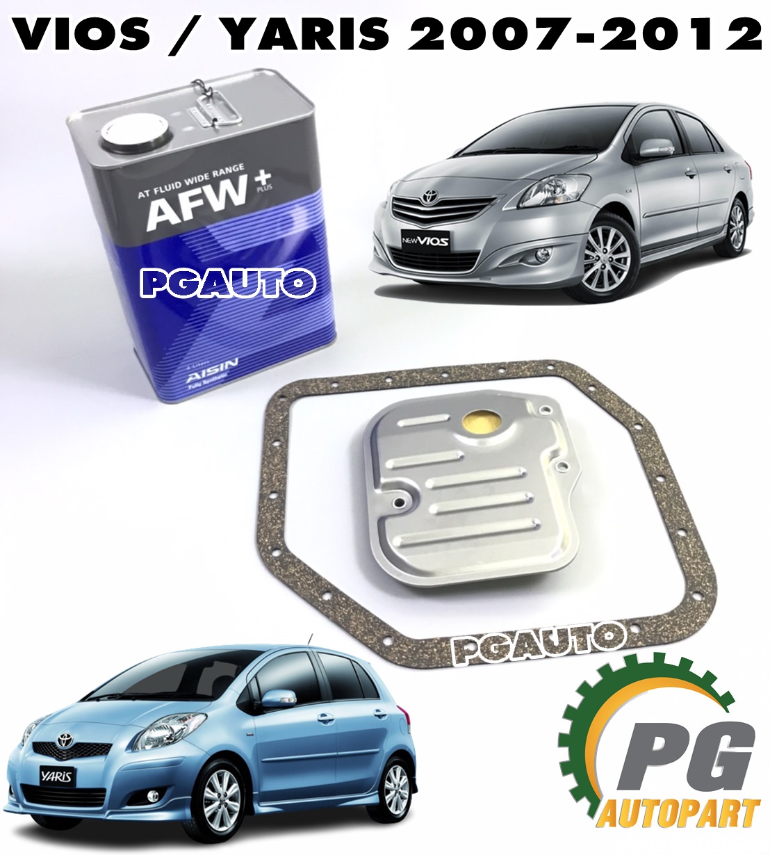 ชุดเปลี่ยนกรองเกียร์ TOYOTA VIOS,YARIS (NCP91-93) ปี 2007-2012 (1ชุด) / รูปจริง