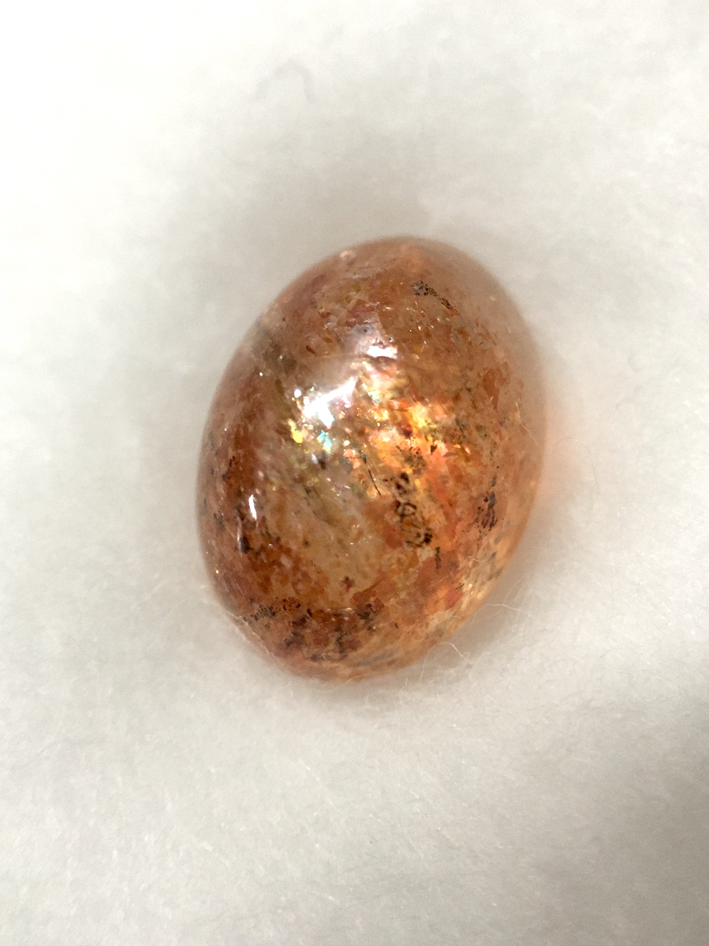 SUN STONE ซันสโตนแท้ 4 กะรัต รุ่นนี้เนื้อใส เหลือบสว่าง เนื้อสีส้มสวย มีเสน่ห์ น่าสะสม