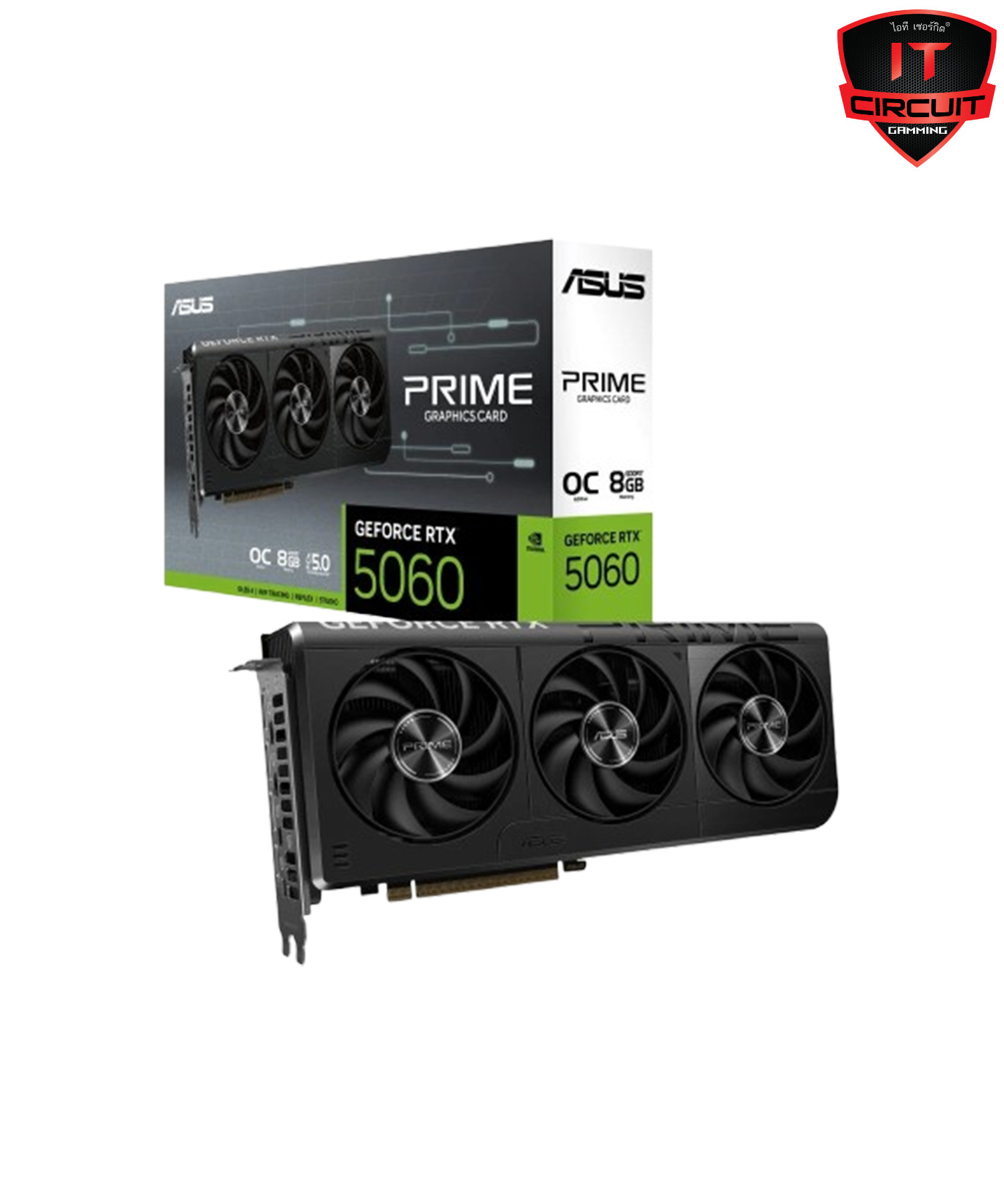 VGA (การ์ดจอ) ASUS PRIME GEFORCE RTX 5060 8GB GDDR7 OC EDITION