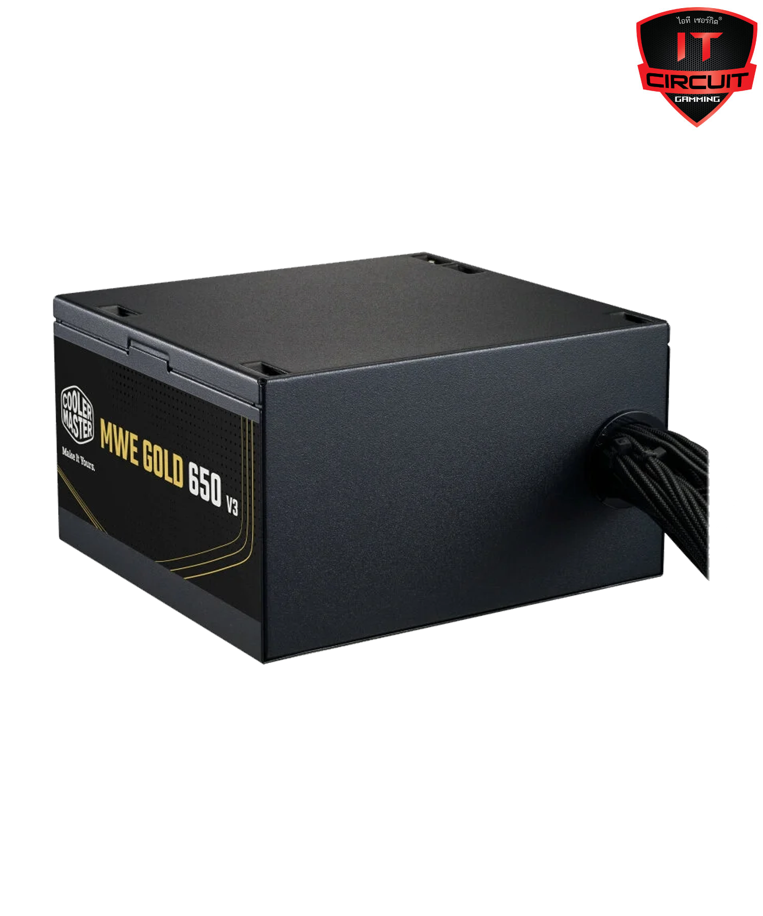 POWER SUPPLY (อุปกรณ์จ่ายไฟ) (80+ GOLD) 650W COOLER MASTER MWE V3 NM FR (MPE-6502-ACAAG-3BEU