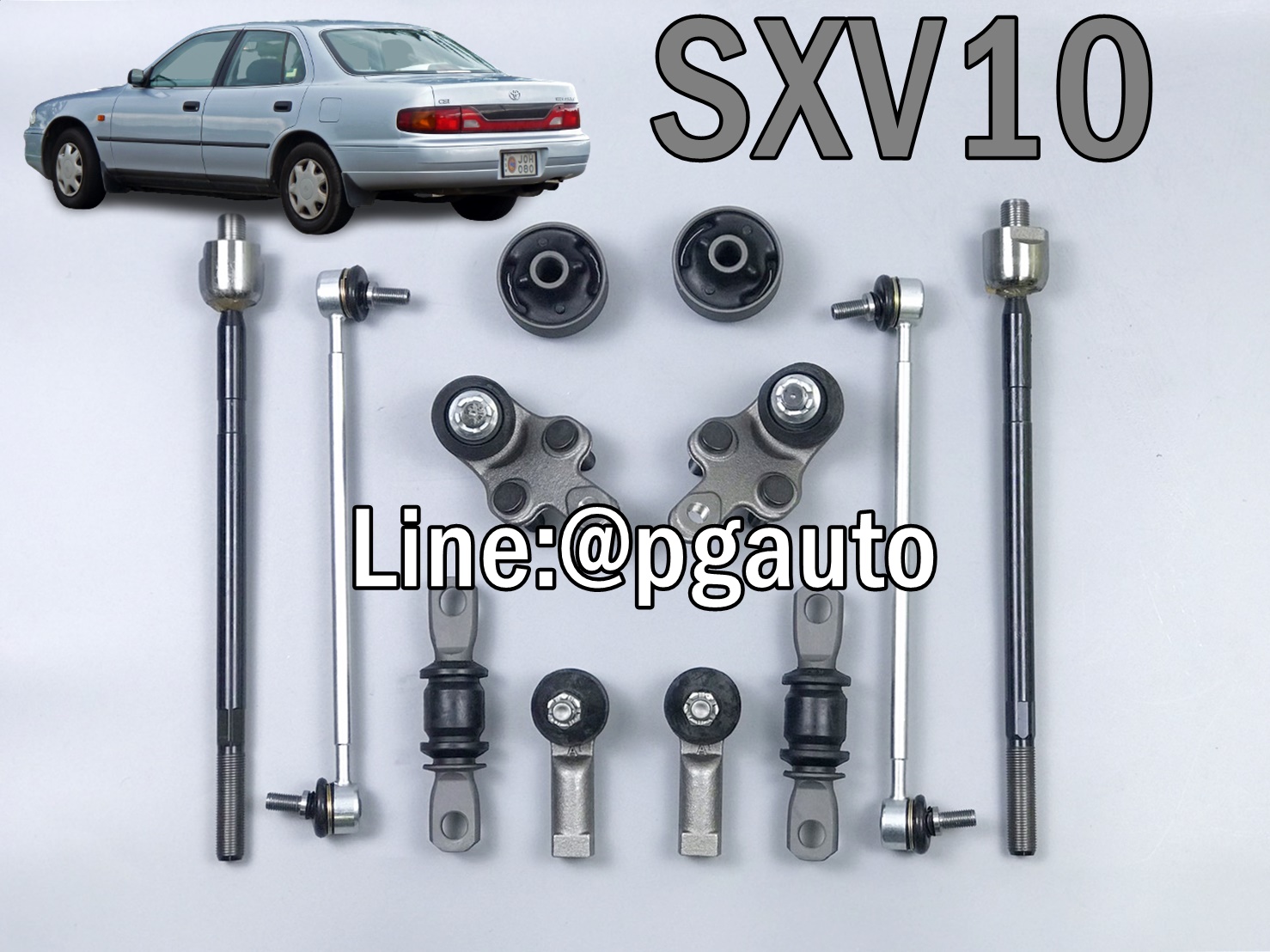 ชุดช่วงล่างหน้า โตโยต้าแคมรี่ท้ายหงษ์ CAMRY 1992-1997 / TOYOTA SXV10 ขึ้นไป(1ชุด = 12 ชิ้น) / รูปจริง