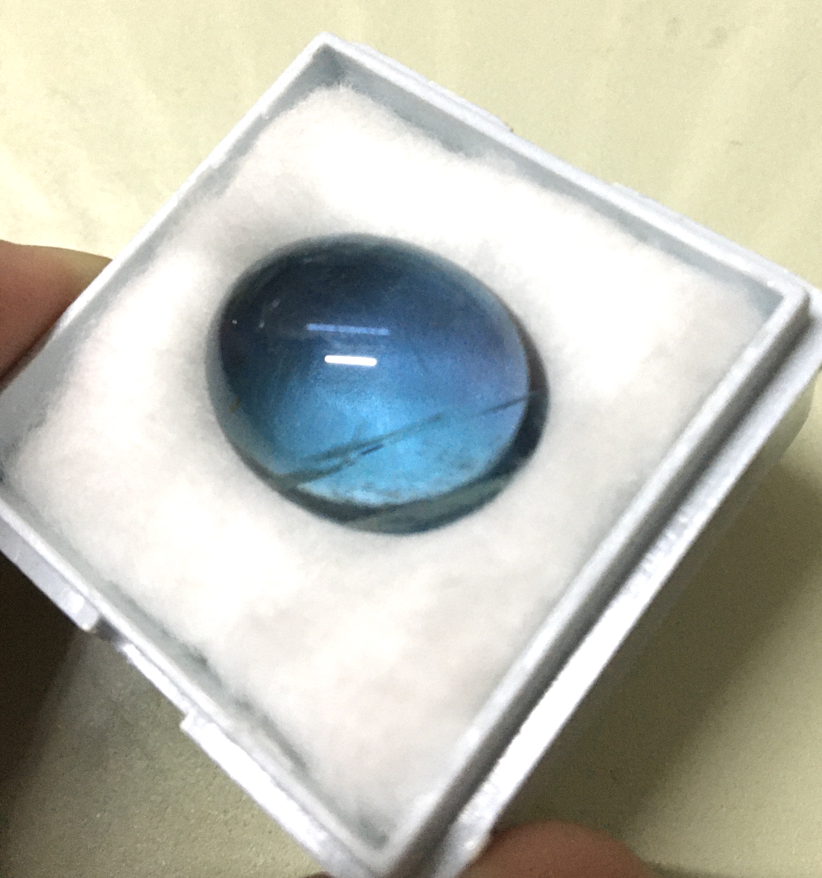 (มาใหม่จ้า)ฟลูออไรด์แท้ 31กะรัต เม็ดโต สีเขียวอมฟ้าน้ำทะล เนื้อใส ไม่พอใจยินดีคืนเงิน