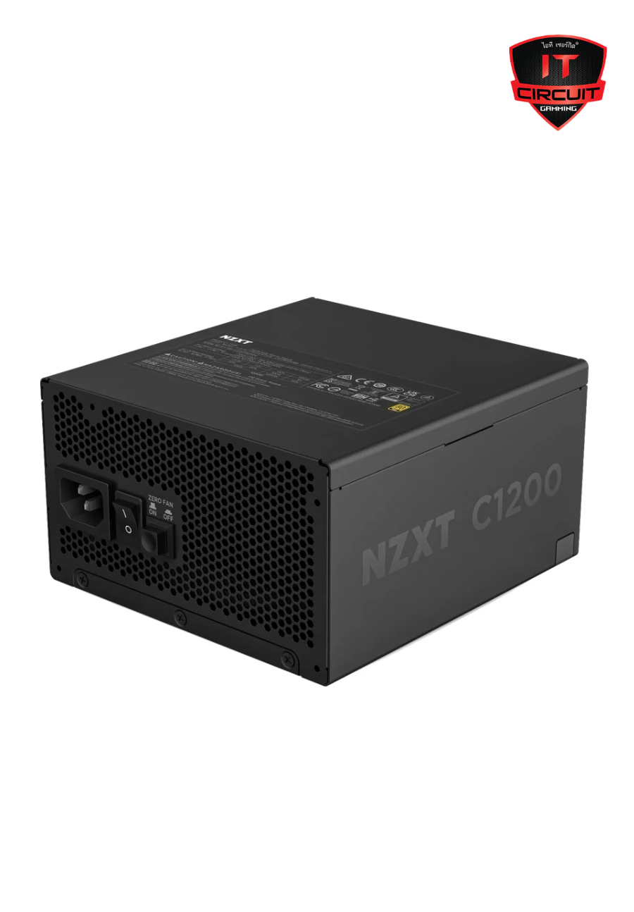 POWER SUPPLY (อุปกรณ์จ่ายไฟ) (80+ GOLD) 1200W NZXT Black (PA-2G2BB-US) SN27925T350H