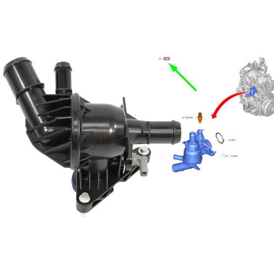 เสื้อวาวล์น้ำ FORD RANGER RAPTOR,EVEREST 2.0 ปี 2015-2018 (1ชิ้น) แท้ / รูปจริง