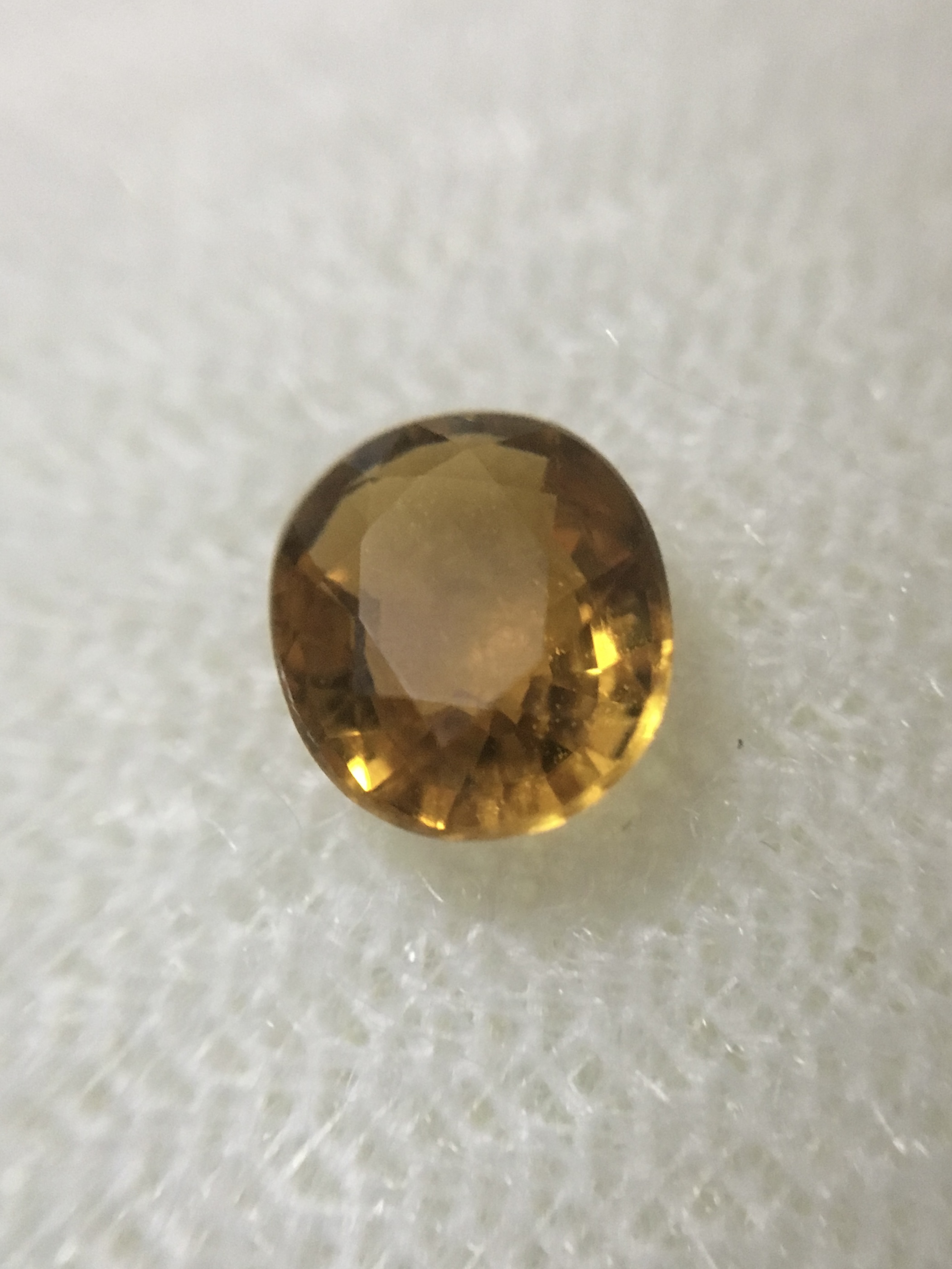 TOURMALINE ทัวร์มาลีน แท้ 0.64 กะรัต พลอยดิบเนื้อดี สีgolden ไฟดีมากค่ะ