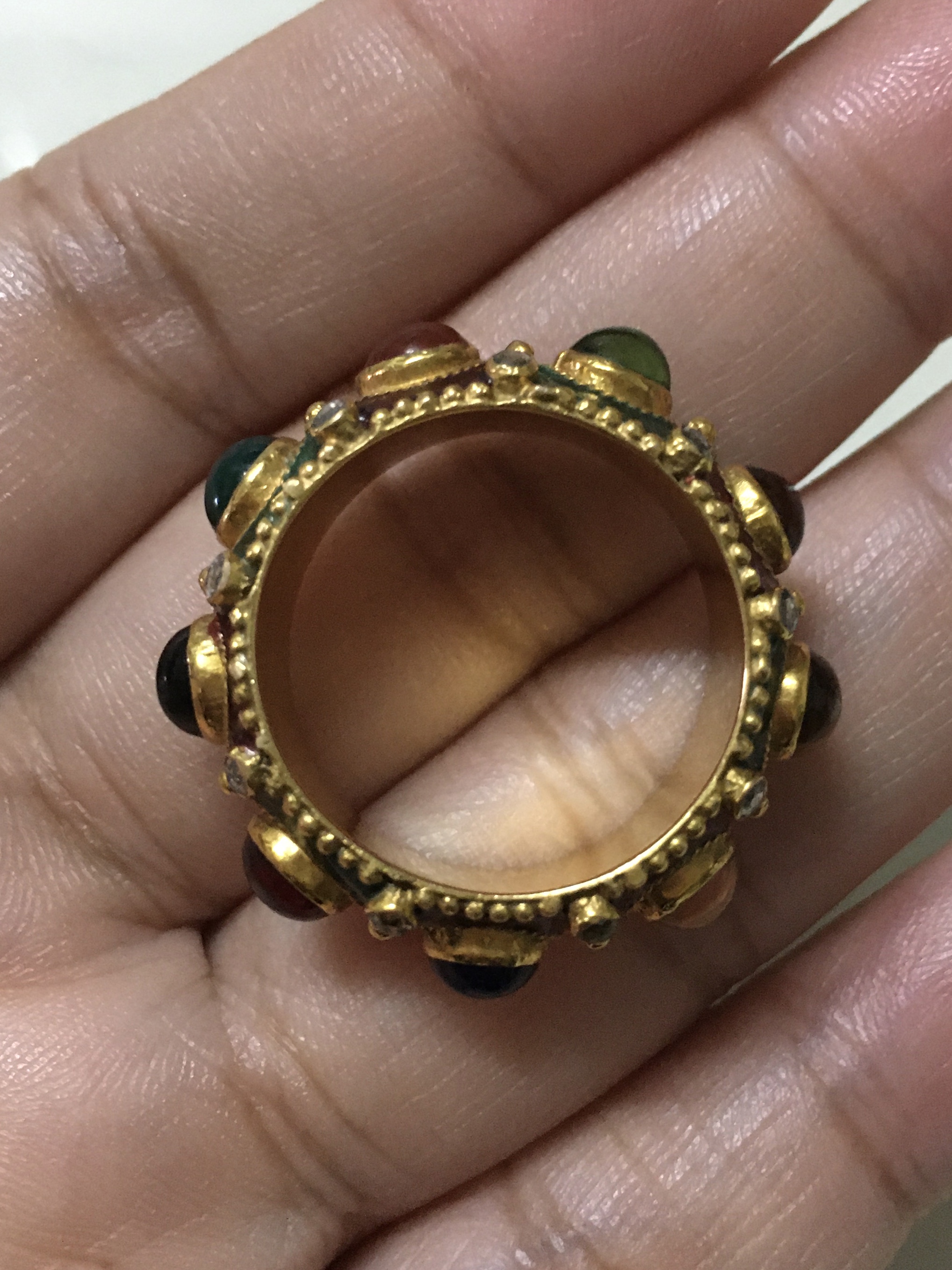 (มือสอง) แหวนพิรอด ทองเพชรแท้ 0.45 กะรัต งานโบราณ สวย ขลัง มีเสน่ห์มากค่ะ