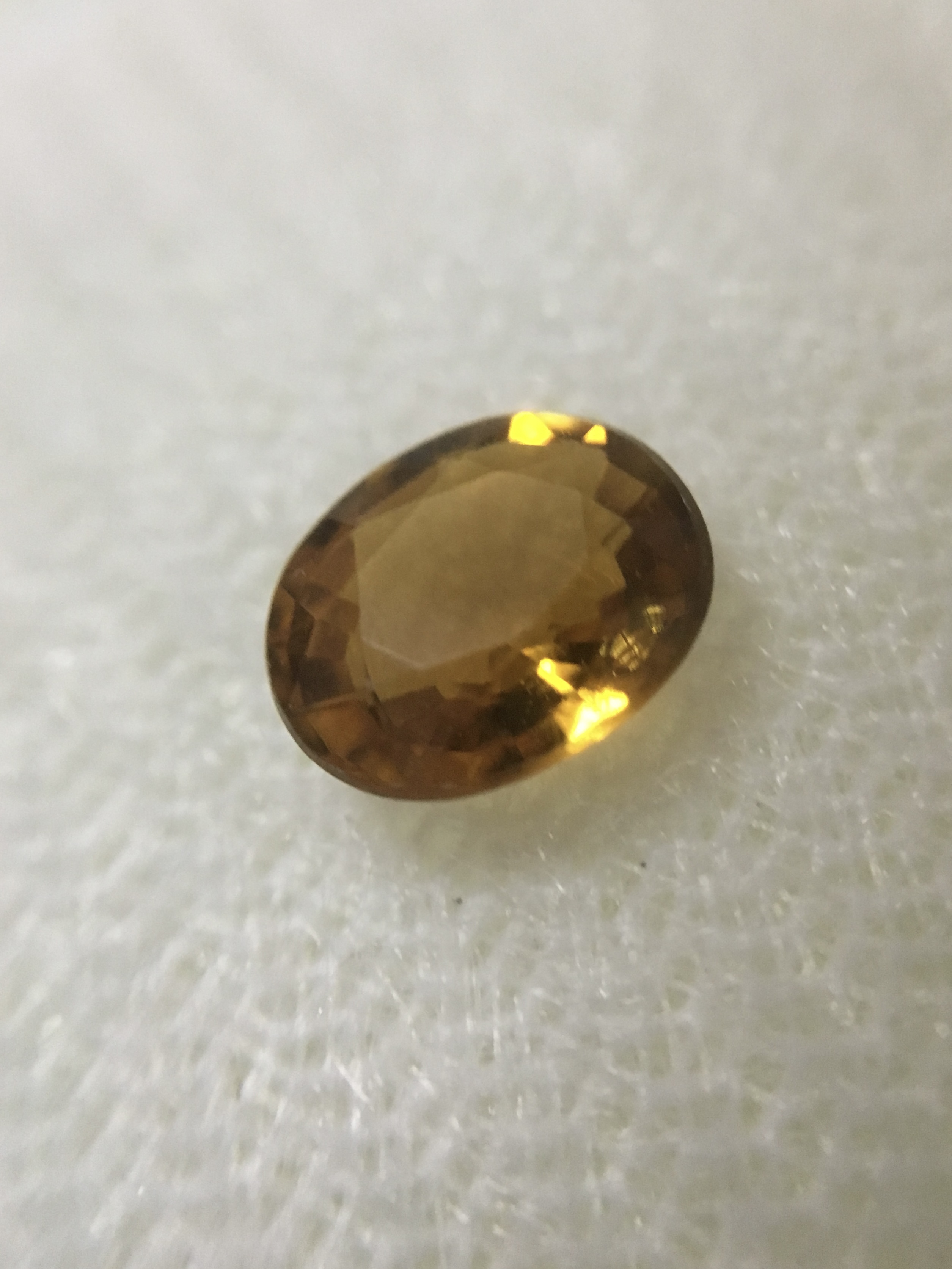TOURMALINE ทัวร์มาลีน แท้ 0.64 กะรัต พลอยดิบเนื้อดี สีgolden ไฟดีมากค่ะ
