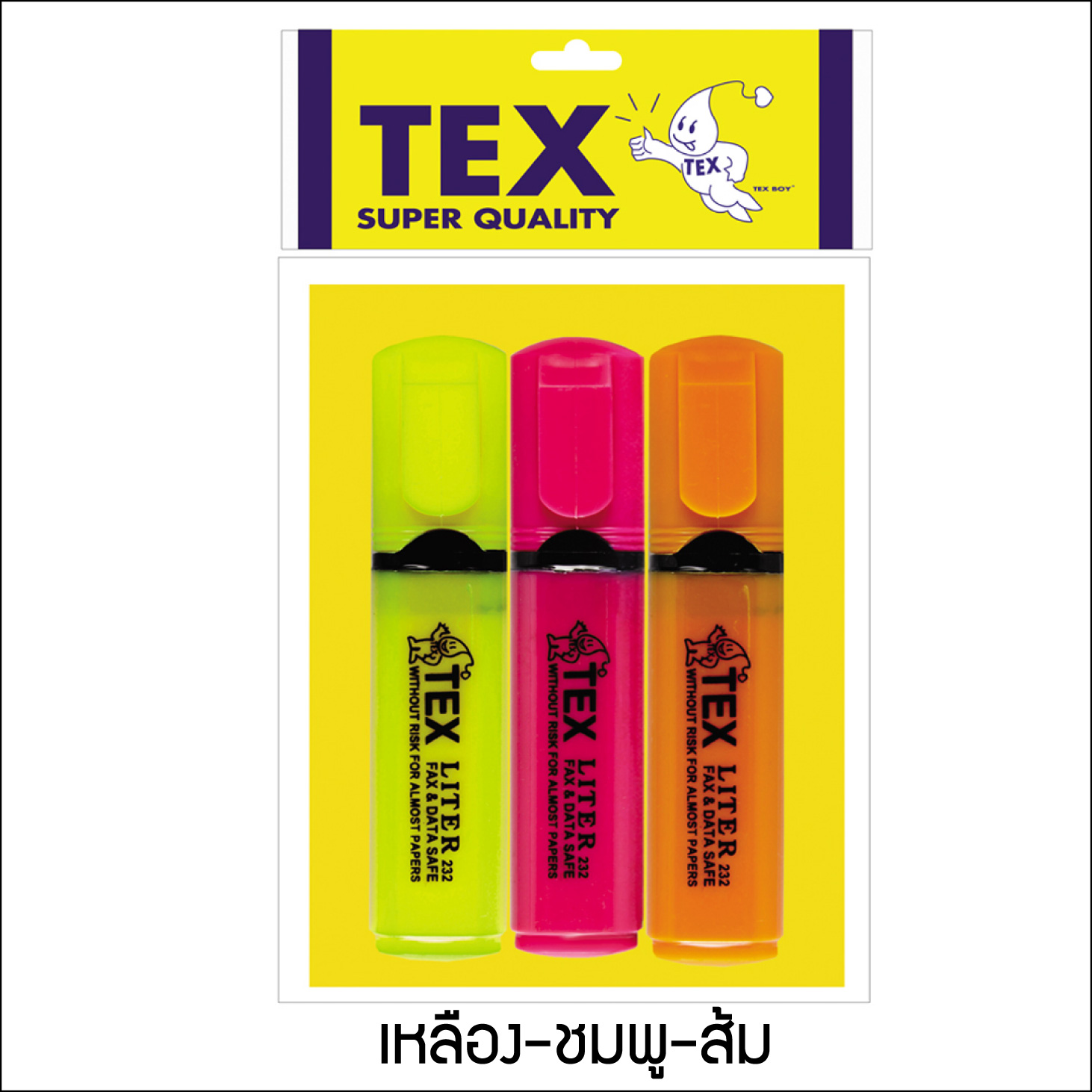 TEX LITER แพ็ค 3 ด้าม (มีให้เลือก 7 สี)