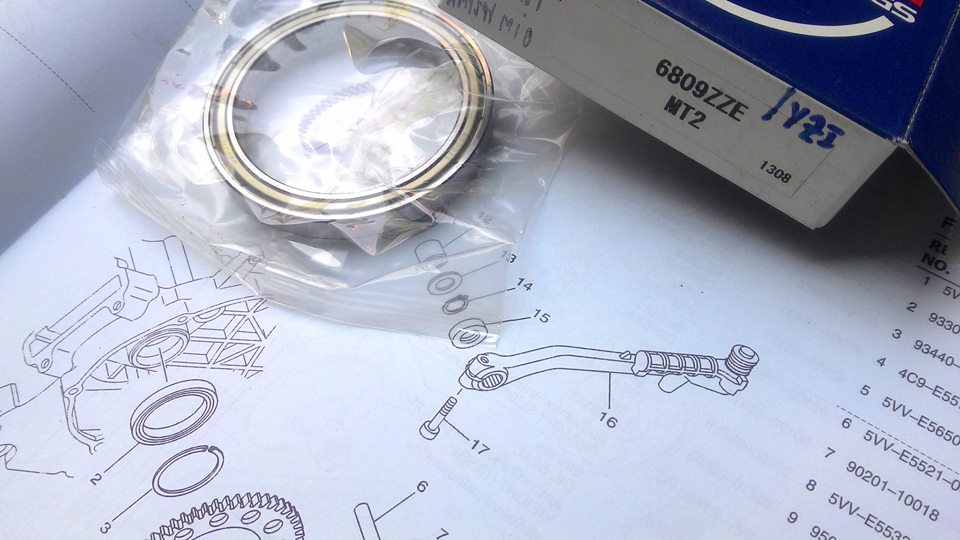 ลูกปืนคลัชสตาร์ท-มูเลย์สตาร์ทเตอร์ ยามาฮ่า มีโอ Mio Fino Nouvo