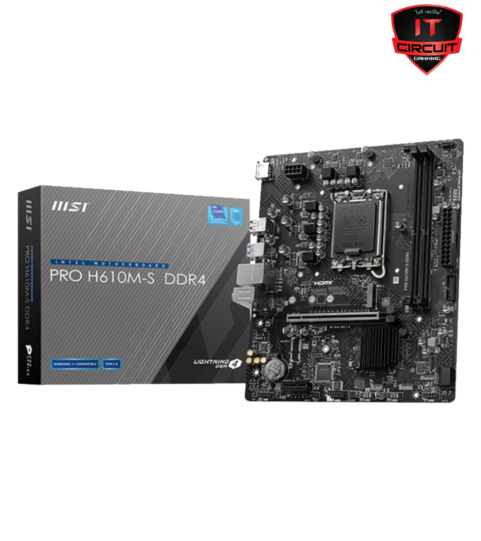 MAINBOARD (เมนบอร์ด) MSI PRO H610M-S DDR4 (INTEL SOCKET 1700 DDR4 MICRO-ATX)