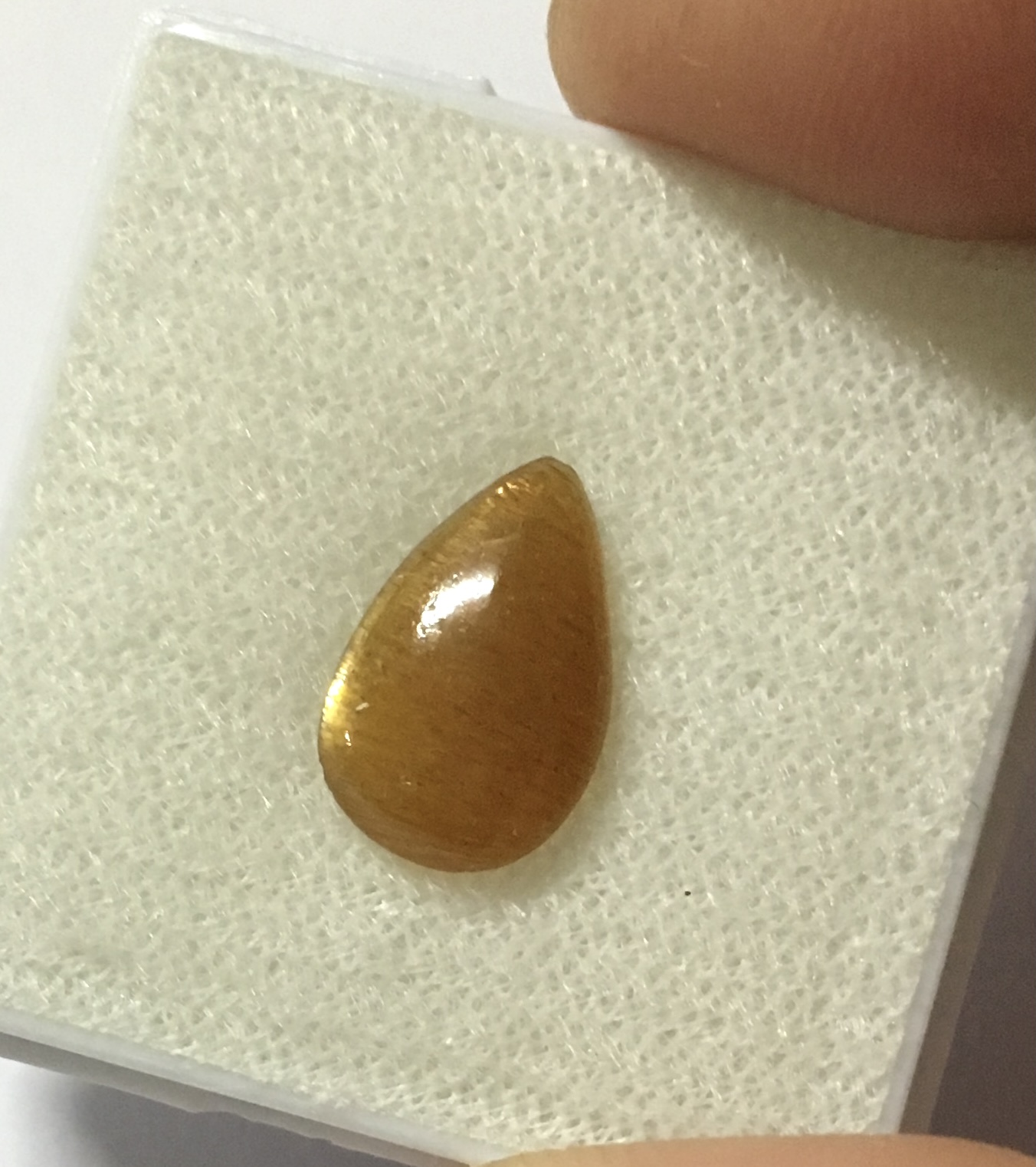 SUN STONE ซันสโตนแท้ 1.95 กะรัต หิน ธรรมชาติ เหลือบทองสว่าง สวยมาก น่าสะสม