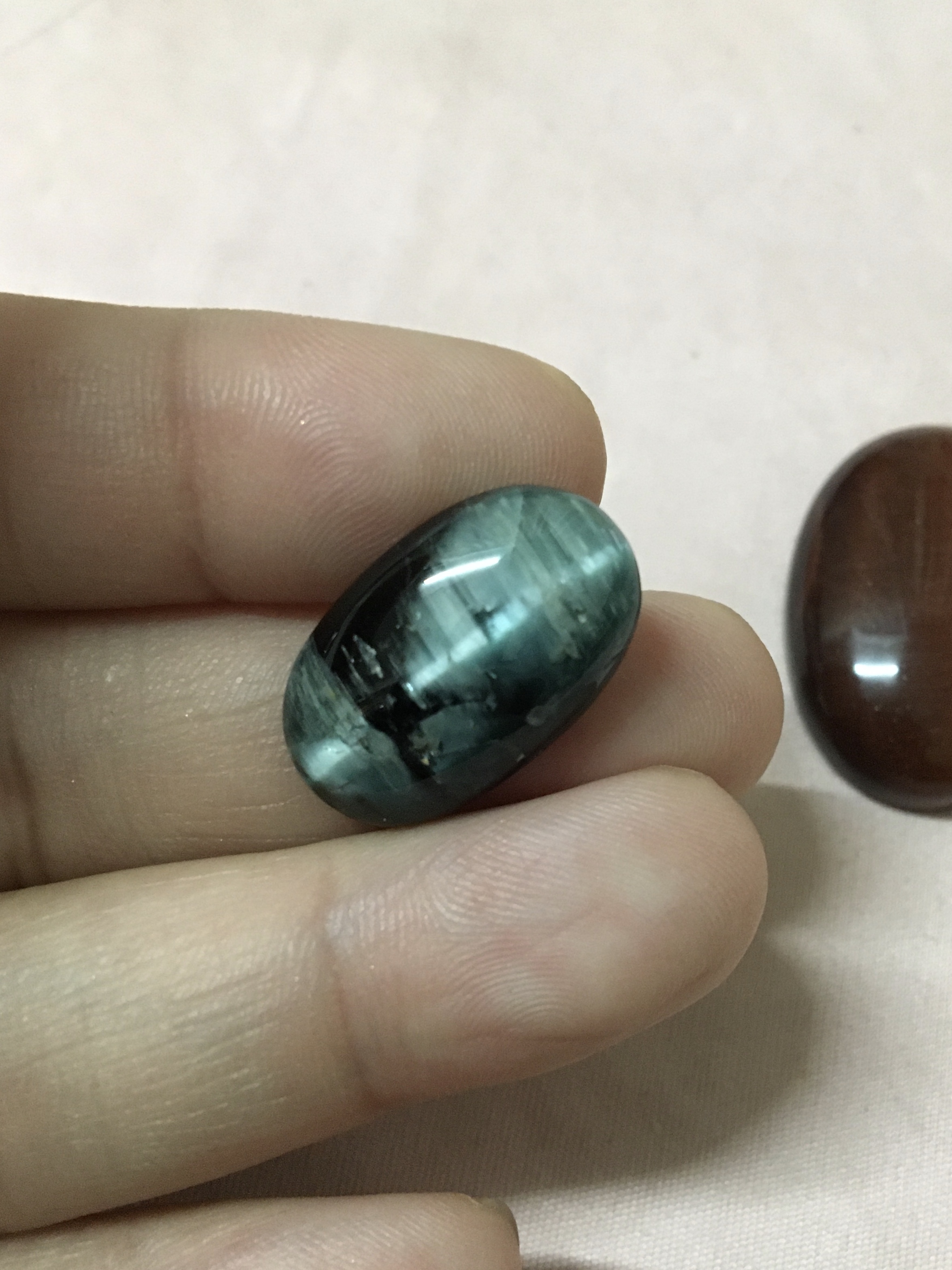 (เริ่มต้น 390)ไทเกอร์อาย หรือ พลอยตาแมว พลอยแท้ พลอยสวย ไม่พอใจยินดีคืนเงิน