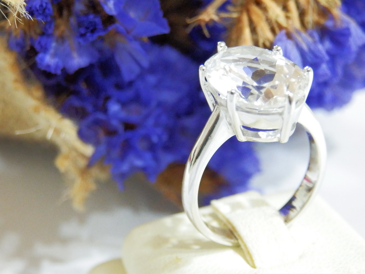 ((hot!!!))ms236แหวนไวท์โทพาซ สวยใสไฟดี พลอยสวยคัดแล้ว