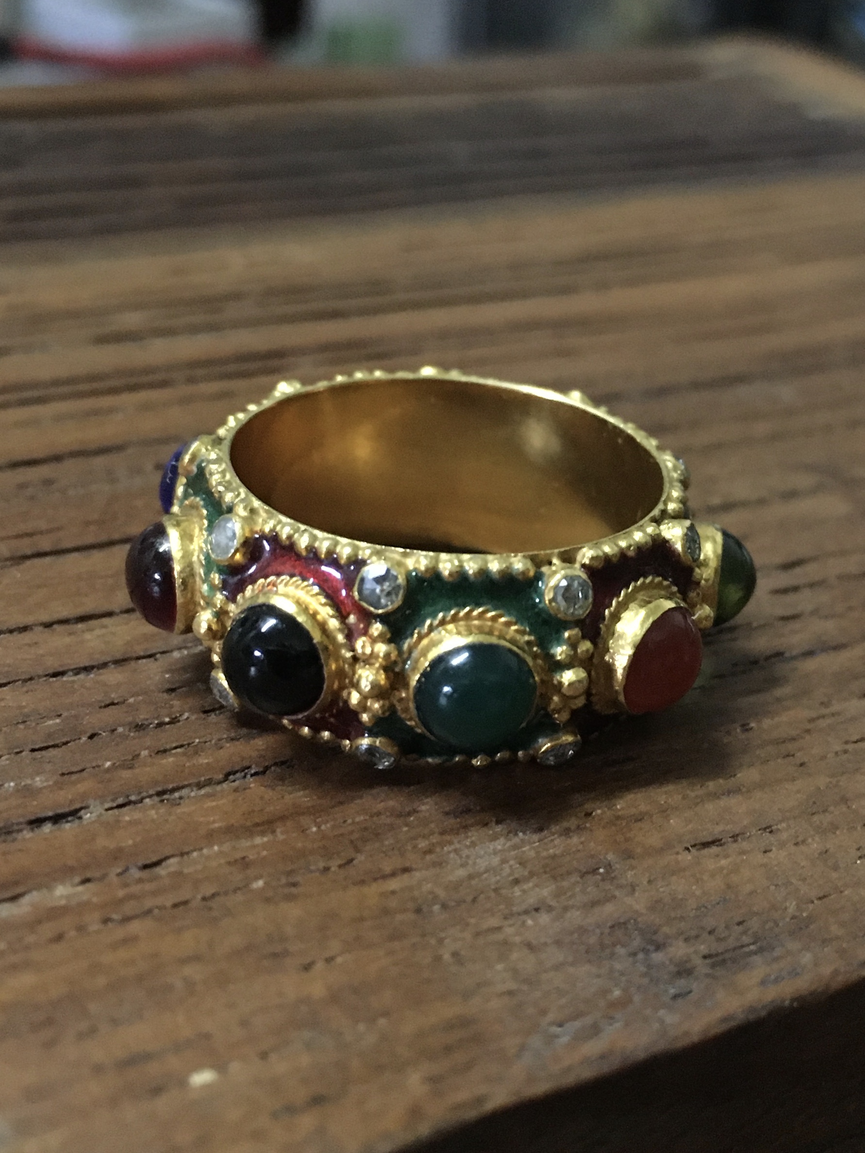 (มือสอง) แหวนพิรอด ทองเพชรแท้ 0.45 กะรัต งานโบราณ สวย ขลัง มีเสน่ห์มากค่ะ