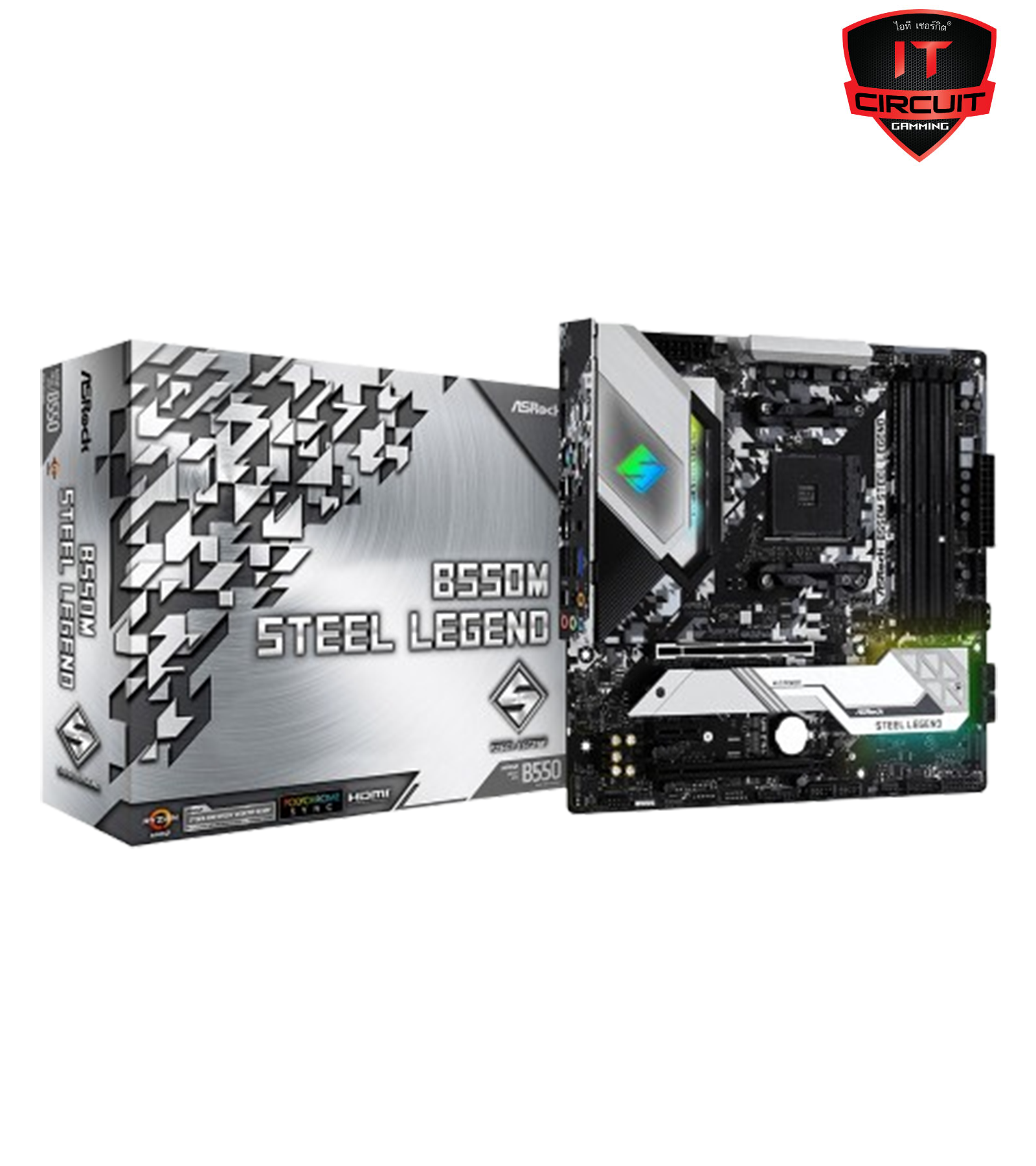 MAINBOARD (เมนบอร์ด) (AM4) ASROCK B550M STEEL LEGEND DDR4