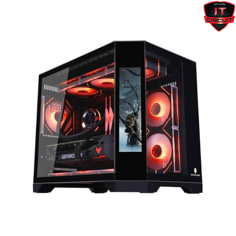 CASE (เคส) WJCOOLMAN DREAMER LCD MiniMATX/ITX PANORAMA TEMPERED GAMING (BLACK) SN241025B721Y