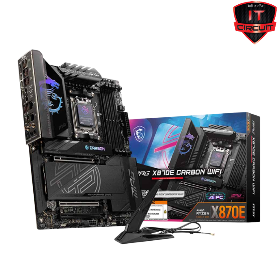MAINBOARD (เมนบอร์ด) MSI MPG X870E CARBON WIFI (AMD SOCKET AM5 DDR5 ATX) SN29925T110H