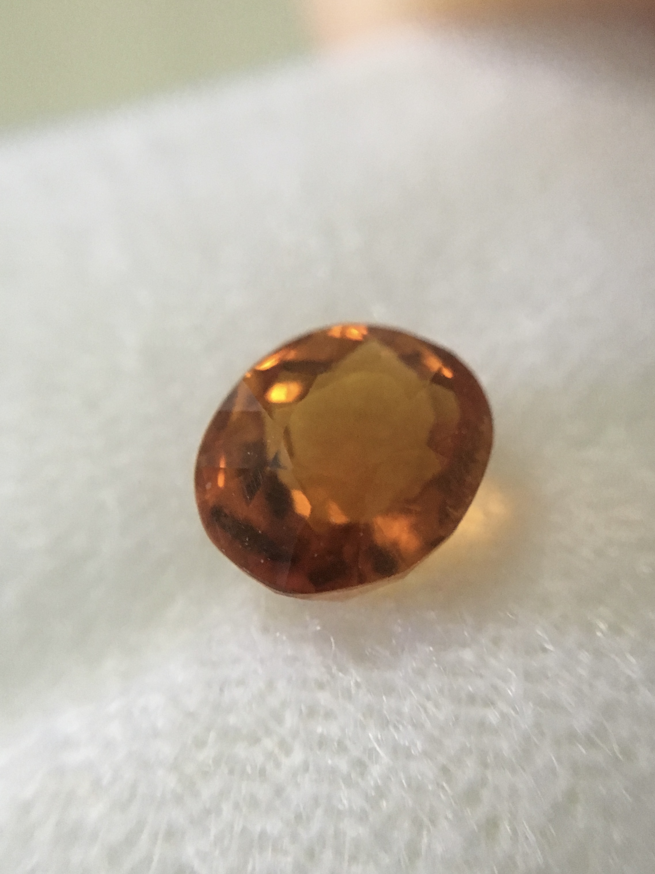 CITRINE ซิทริน แท้ 1.4 กะรัต พลอยดิบเนื้อดี สีท็อป ไฟดีมากค่ะ