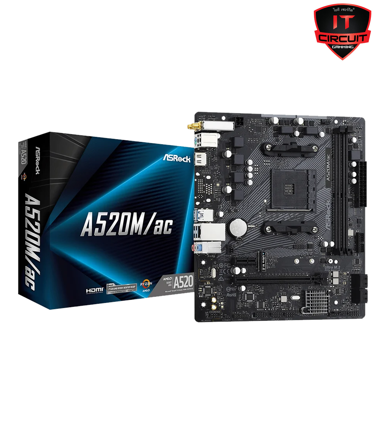 MAINBOARD (เมนบอร์ด) (AM4) ASROCK A520M AC DDR4