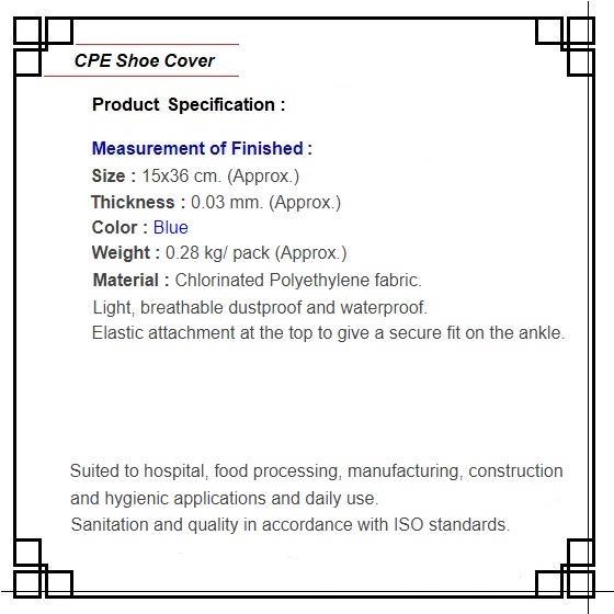 CPE Shoecover ถุงคลุมรองเท้า