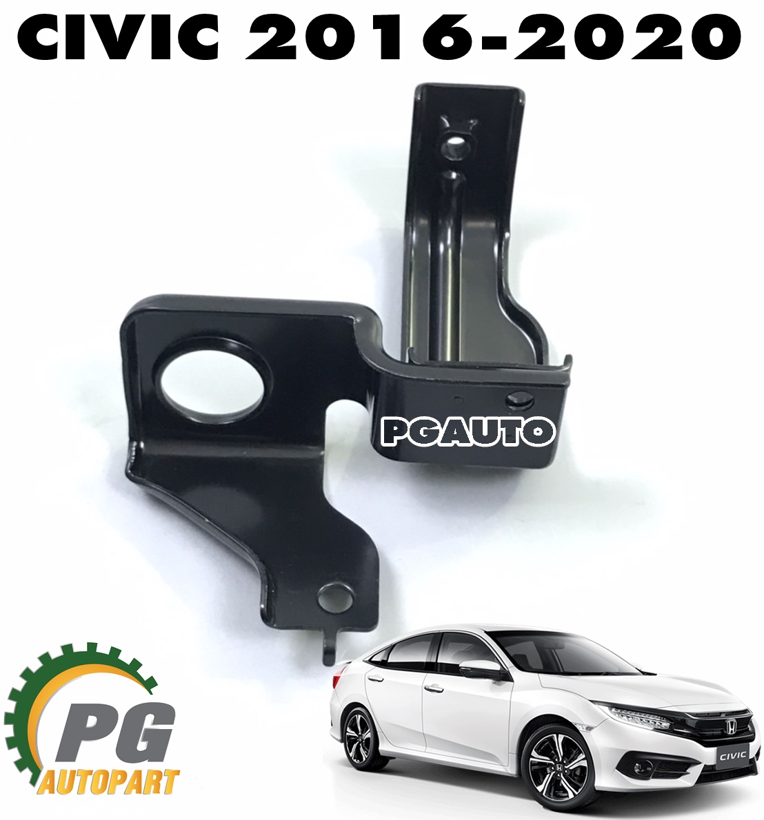 ขาจับกระป๋องพักน้ำหม้อน้ำ HONDA CIVIC FC ปี 2016-2020(1 ชิ้น) แท้ / รูปจริง