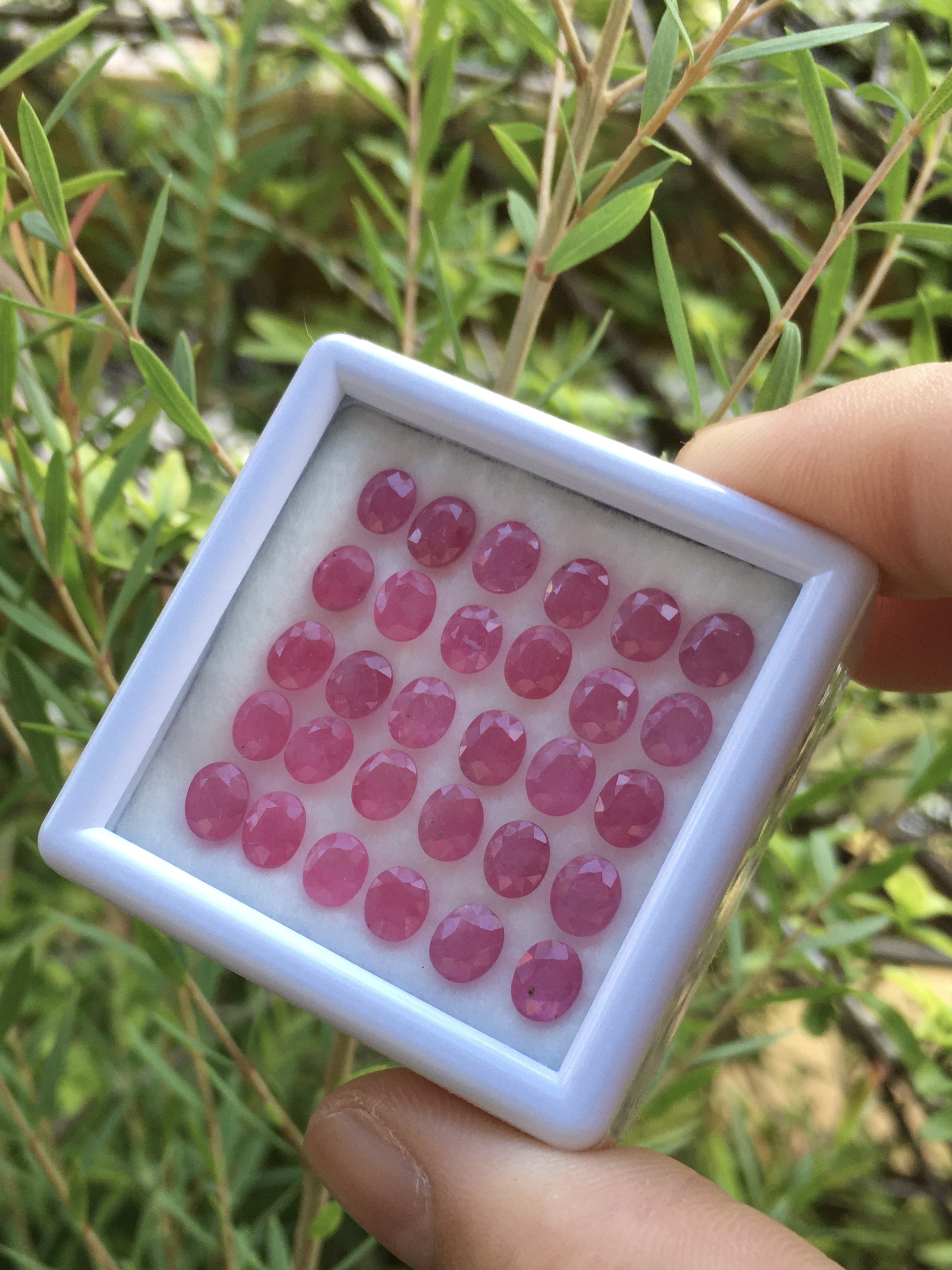 (เหมากล่อง) ทับทิมพม่า เผาเก่า ทับทิมแท้ 30 เม็ด 15.45 กะรัต พลอยแท้ เนื้อดี สีหวานม๊าก ไฟดีม๊ากจ้า