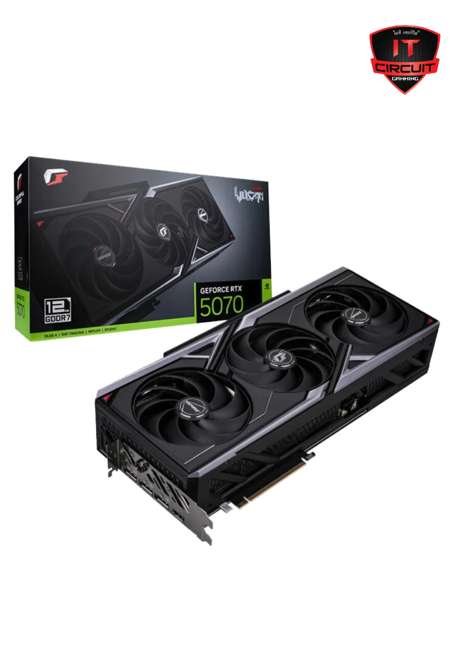 VGA (การ์ดจอ) COLORFUL GEFORCE RTX 5070 IGAME VULCAN OC - 12GB GDDR7 SN041025T850H