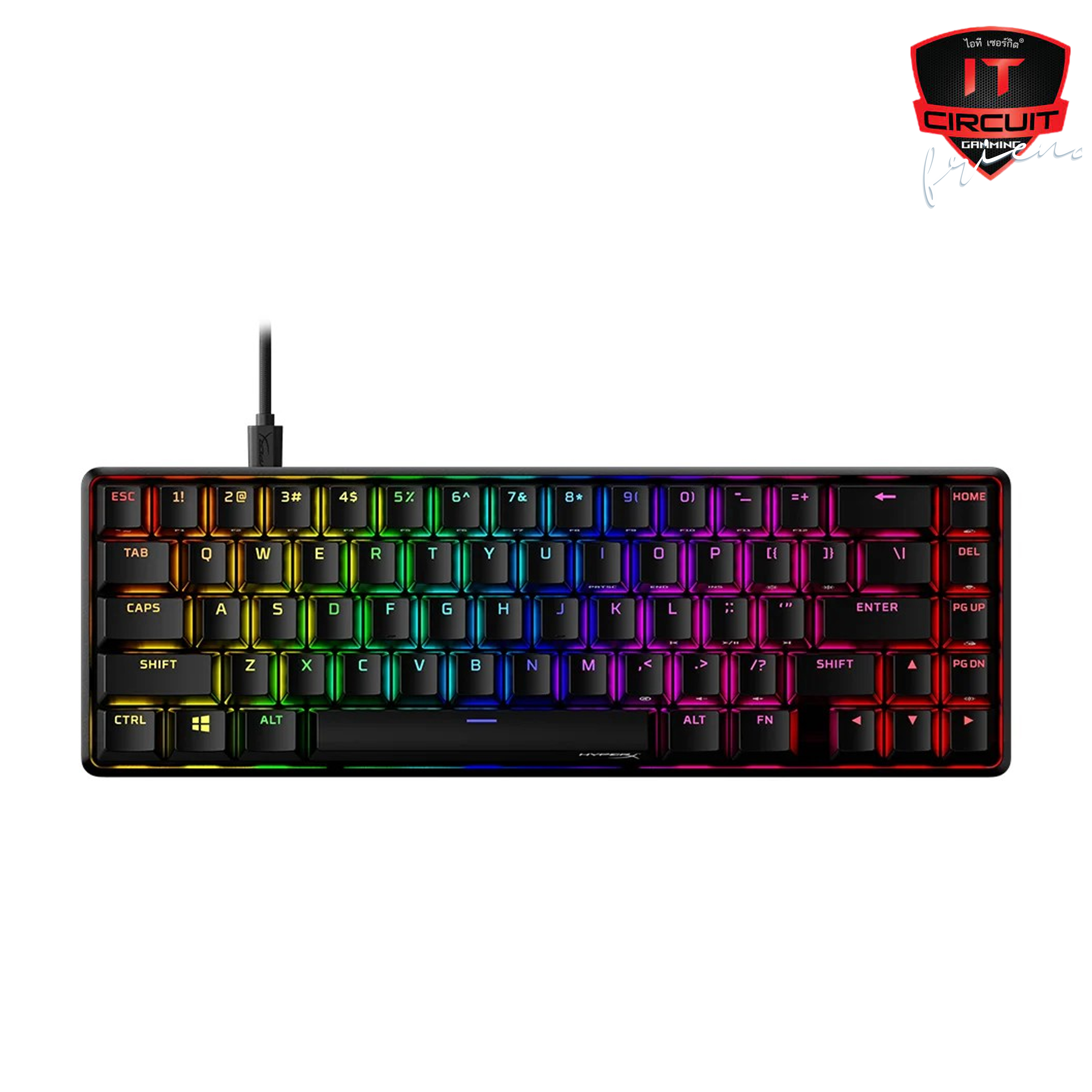 KEYBOARD (คีย์บอร์ด) HYPERX ALLOY ORIGINS 65 - RED-LINEAR-SWITCH (EN)