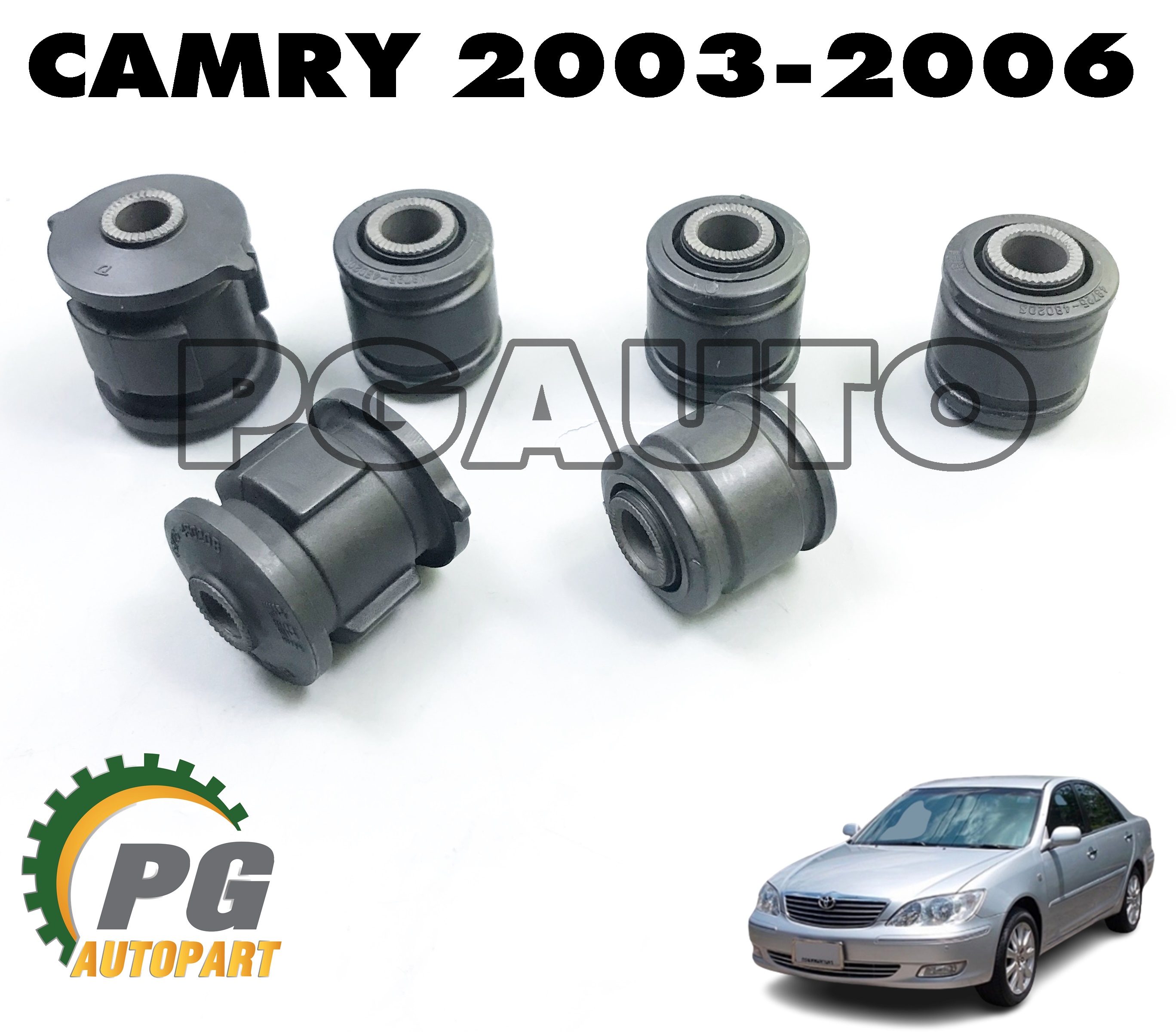 ชุดเปลี่ยนบู๊ชคอม้าหลัง TOYOTA CAMRY ACV30,ACV31 ปี 2003-2006 (รูปจริง) (1 ชุด = 6 ชิ้น)