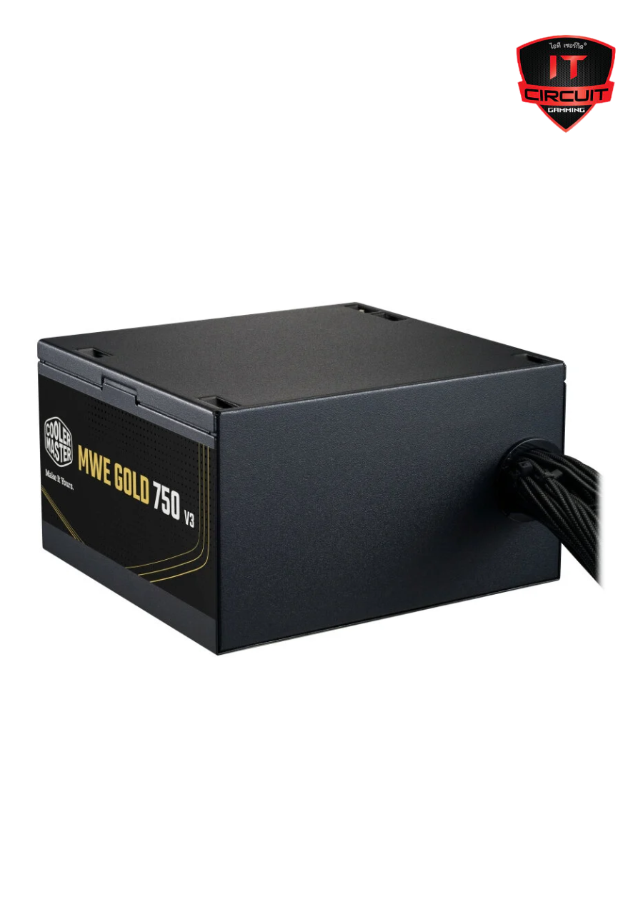 POWER SUPPLY (อุปกรณ์จ่ายไฟ) (80+ GOLD) 750W COOLER MASTER MWE V3 NM FR (MPE-7506-ACAG-BTH) SN29925T150H