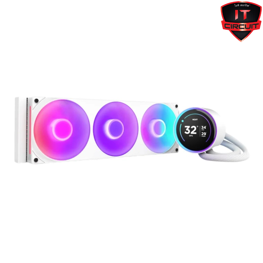LIQUID COOLER (ชุดน้ำปิด) NZXT KRAKEN ELITE 360 RGB WHITE