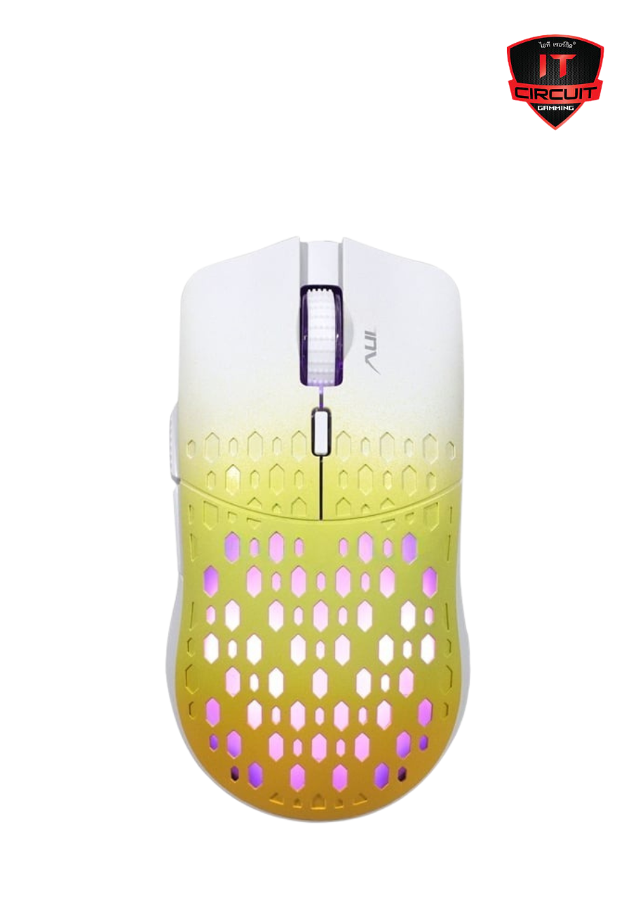MOUSE (เมาส์) AULA S11PRO WHITE/YELLOW SN251025B109Y