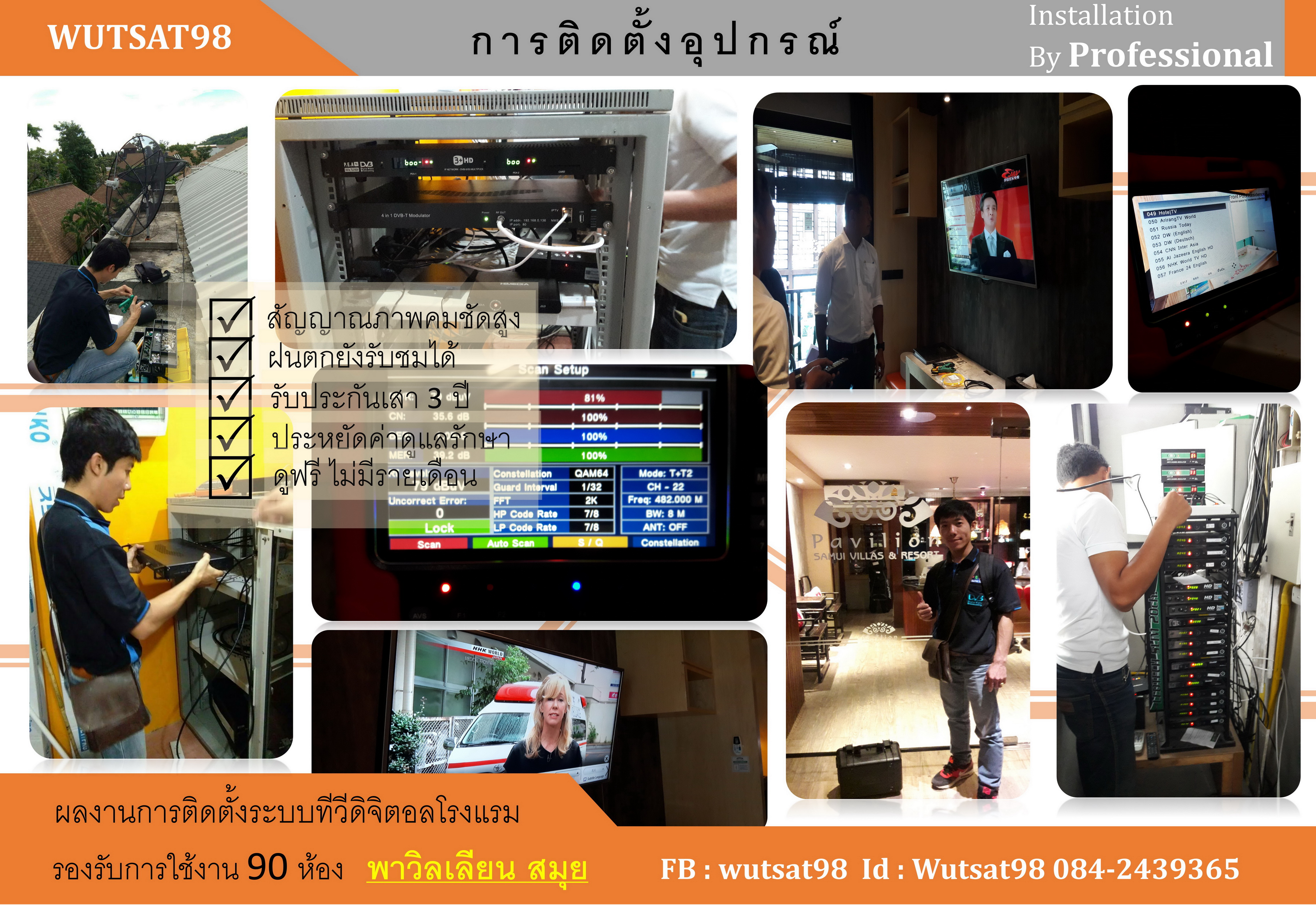 ระบบทีวีดิจิตอลโรงแรม หอพัก ระบบไอพีทีวีโรงแรม