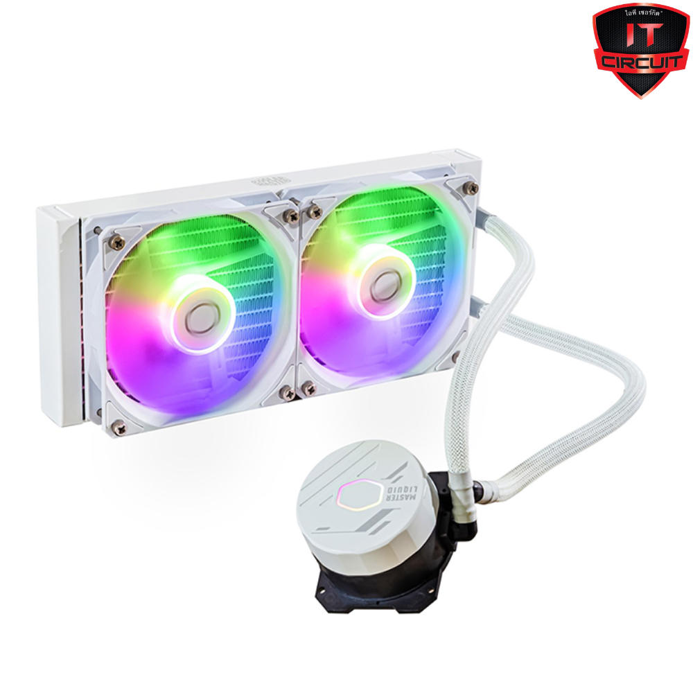 LIQUID COOLER (ชุดน้ำปิด) COOLER MASTER MASTERLIQUID 240L CORE ARGB WHITE