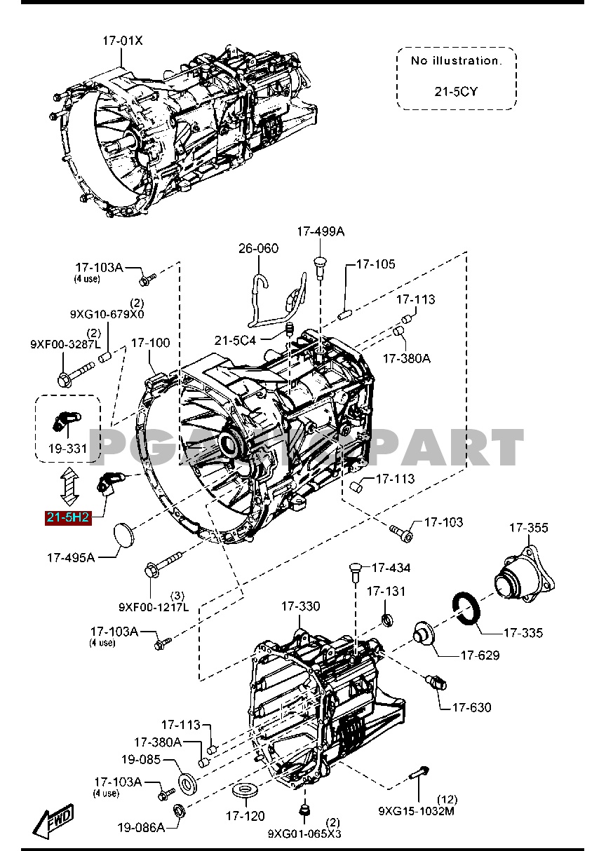 สปีดเซนเซอร์เกียร์ 3 PIN MAZDA BT50 PRO, FORD RANGER T6 3.2 ปี 2012-2014 (1ชิ้น) แท้ / รูปจริง