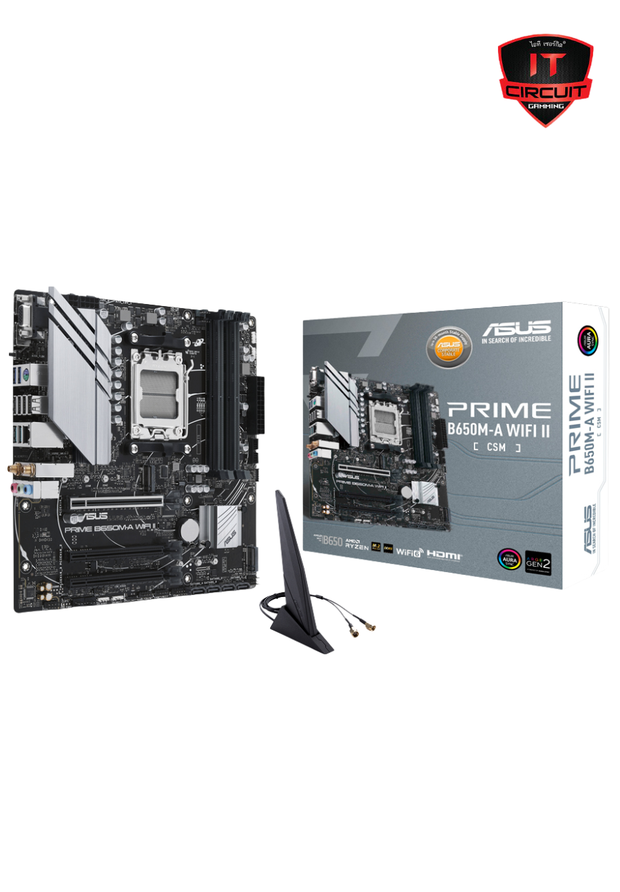 MAINBOARD (เมนบอร์ด) ASUS PRIME B650M-A WIFI II-CSM (AMD SOCKET AM5 DDR5 MICRO-ATX) SN3110251B180Y