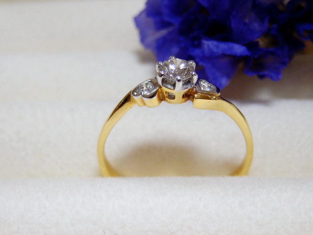 PP5307 แหวนเพชรแท้ 0.26 กะรัต แบบน่ารักมากๆค่ะ