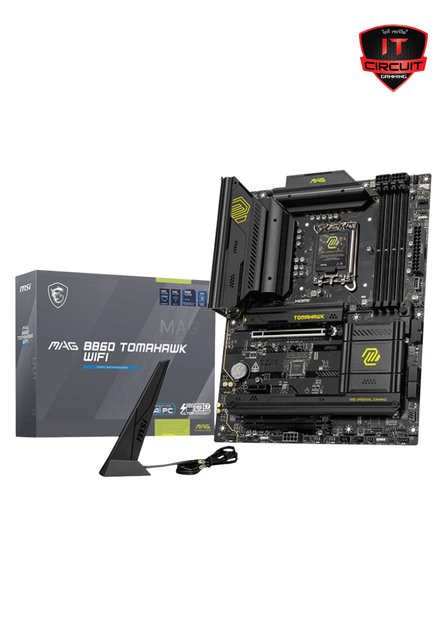 MAINBOARD (เมนบอร์ด) MSI MAG B860 TOMAHAWK WIFI (INTEL SOCKET 1851 DDR5 ATX) SN181025B220Y
