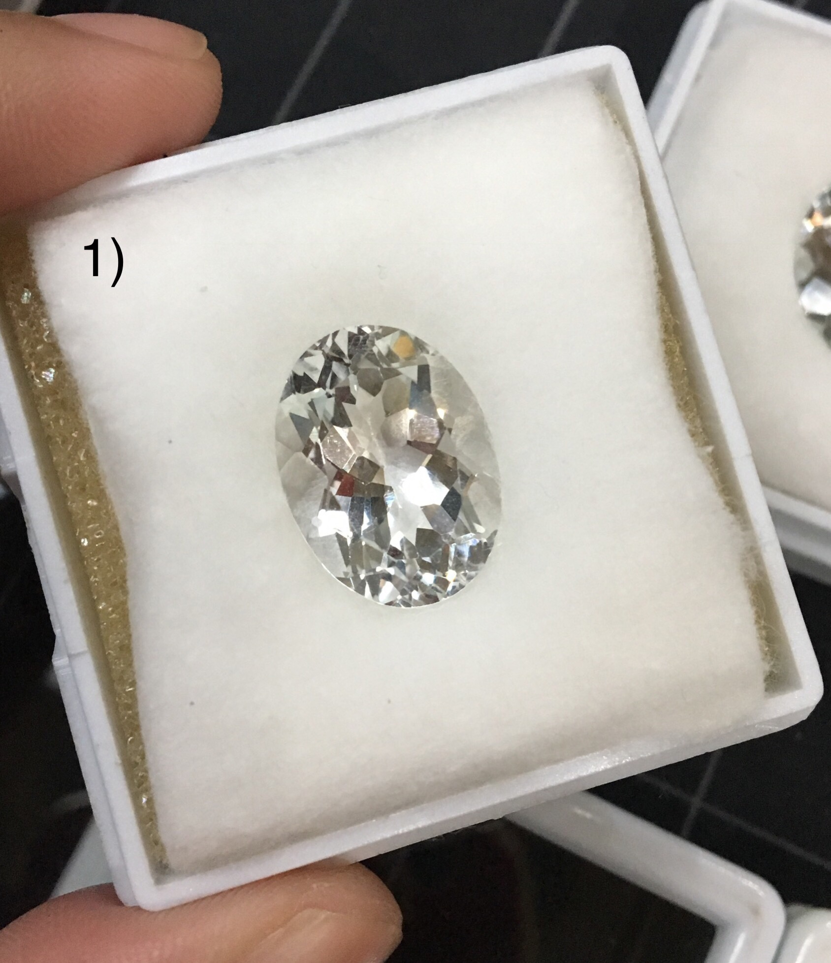 (390 บาททุกกล่อง)White Topaz แท้ พลอยสวยใสกิ๊ง ไฟดีเลิศ ไม่พอใจยินดีคืนเงิน