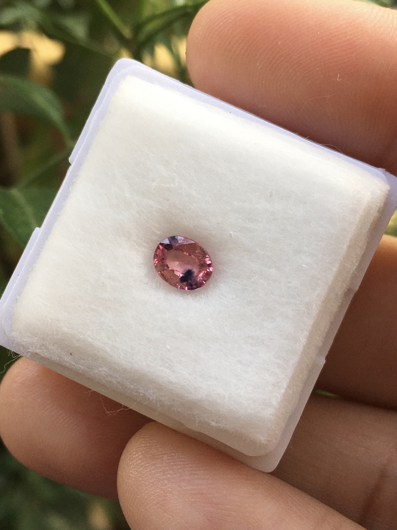 PINK SAPPHIRE พิ๊งค์แซฟไฟร์แท้ 0.54 กะรัต พลอยเนื้อใส สีสวย มีตำหนิเฉพาะตัว สำหรับสายสะสมของสวยแปลก
