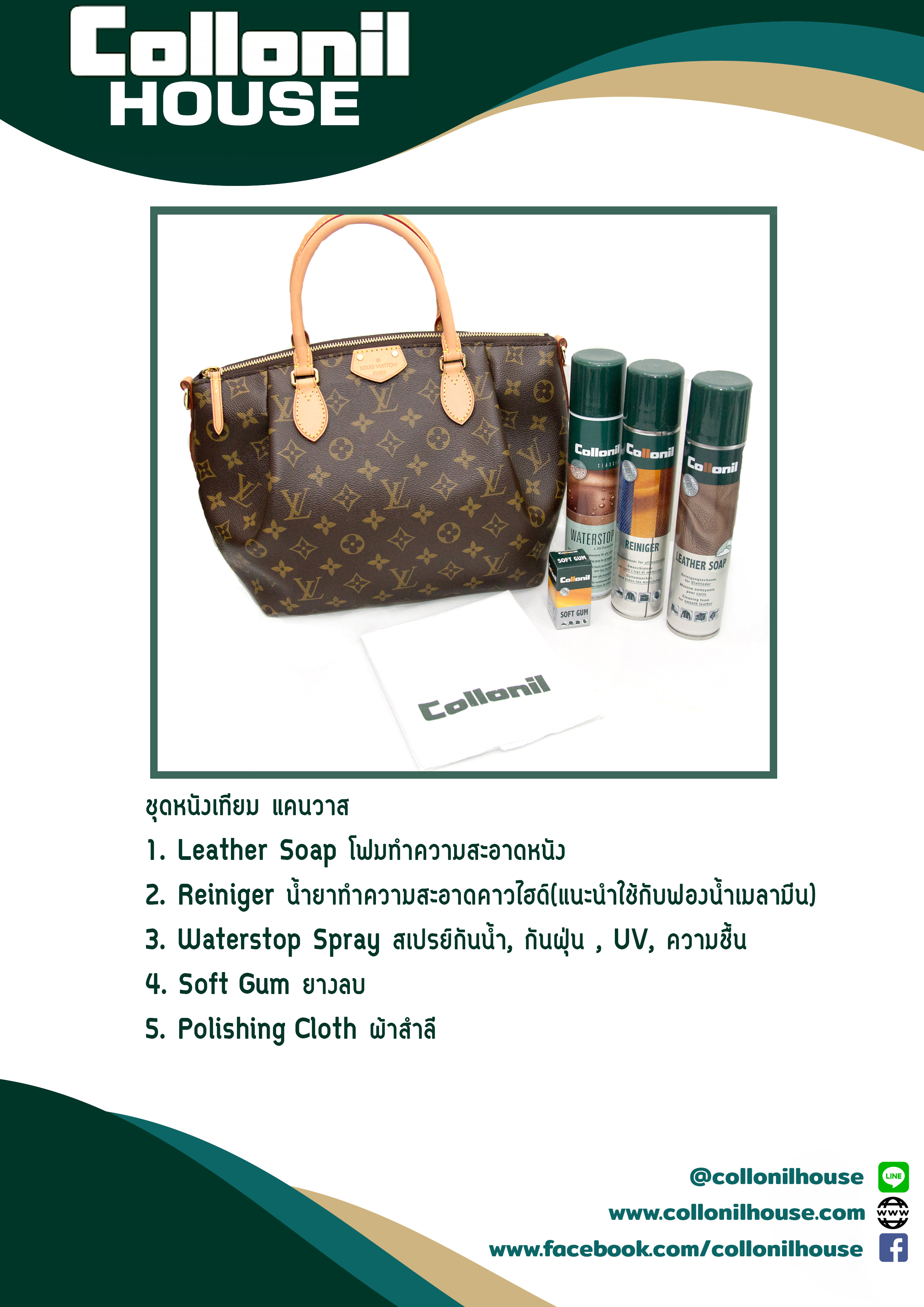 ชุดหนังเทียม Canvas PVC PU
