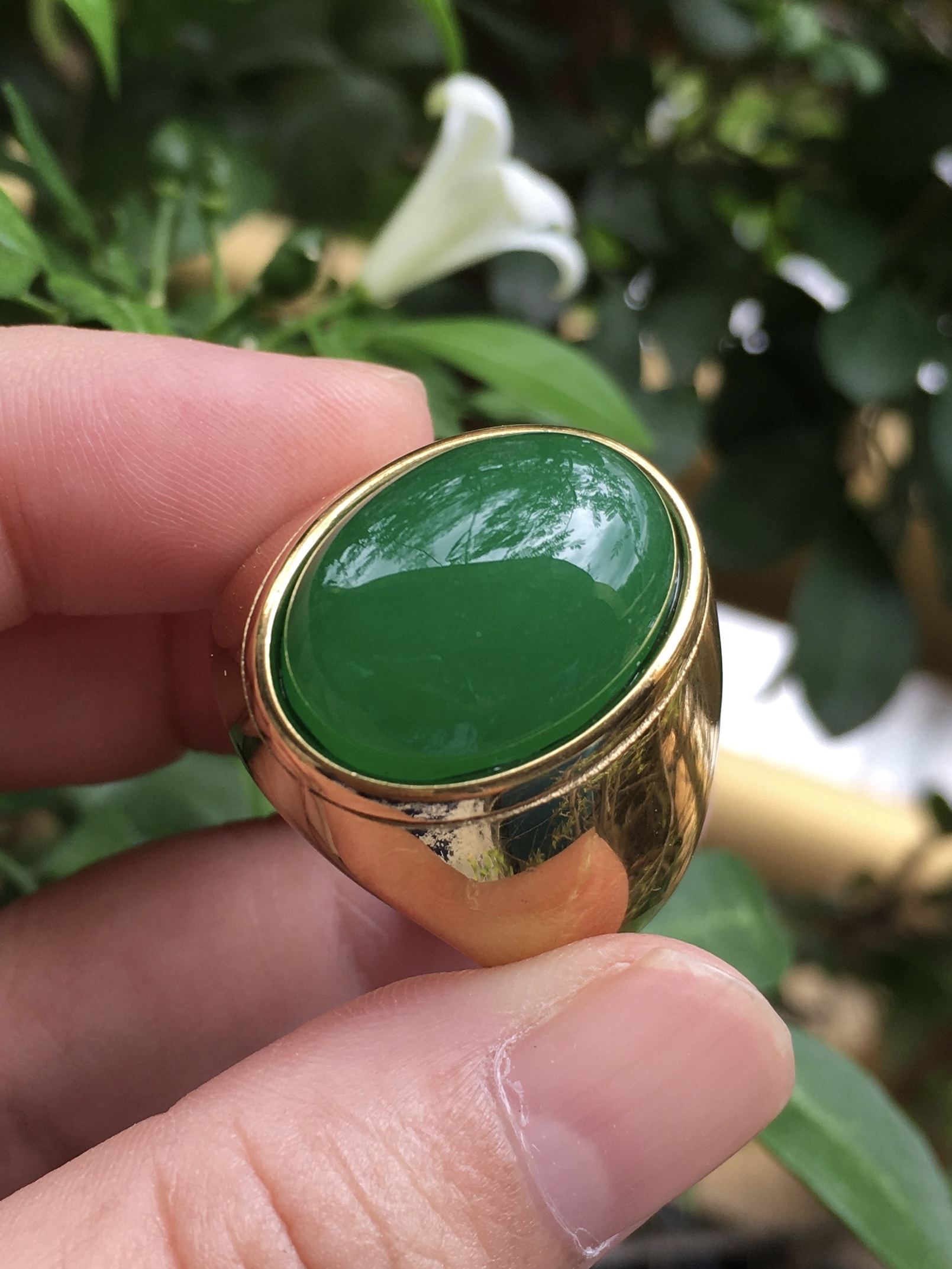 (ไซส์ 65) แหวนหยก แหวนแฟชั่นชาย ไซส์ใหญ่ ใส่สวย ราคาเบาหวิว