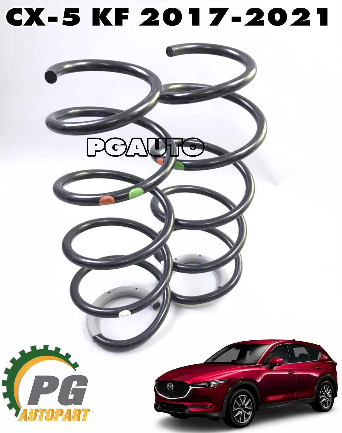 สปริงโช๊คอัพหน้า LH/RH MAZDA CX-5 KF ปี 2017-2021 (1คู่) แท้ / รูปจริง