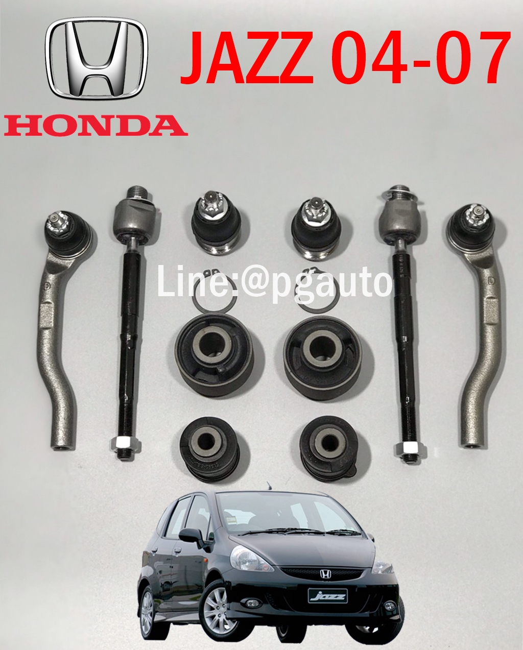 เซตช่วงล่าง-หน้า ฮอนด้าแจ๊ส HONDA JAZZ GD ปี 2004-2007 (1 ชุด = 10 ชิ้น) / รูปจริง