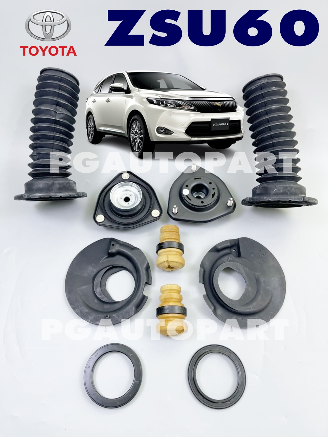 ชุดอุปกรณ์ประกอบโช๊คอัพหน้า HARRIER 2014 2.0 2-4 WD ZSU60 / แท้รูปจริง