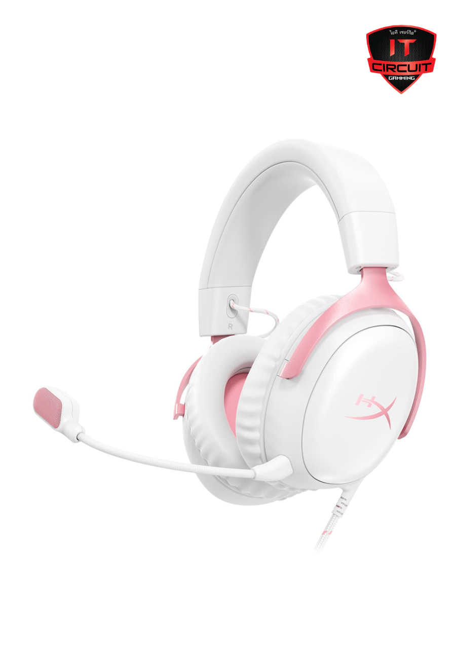 HEADSET (หูฟัง) HYPERX CLOUD III WHITE/PINK (2.1) SN201025B520Y