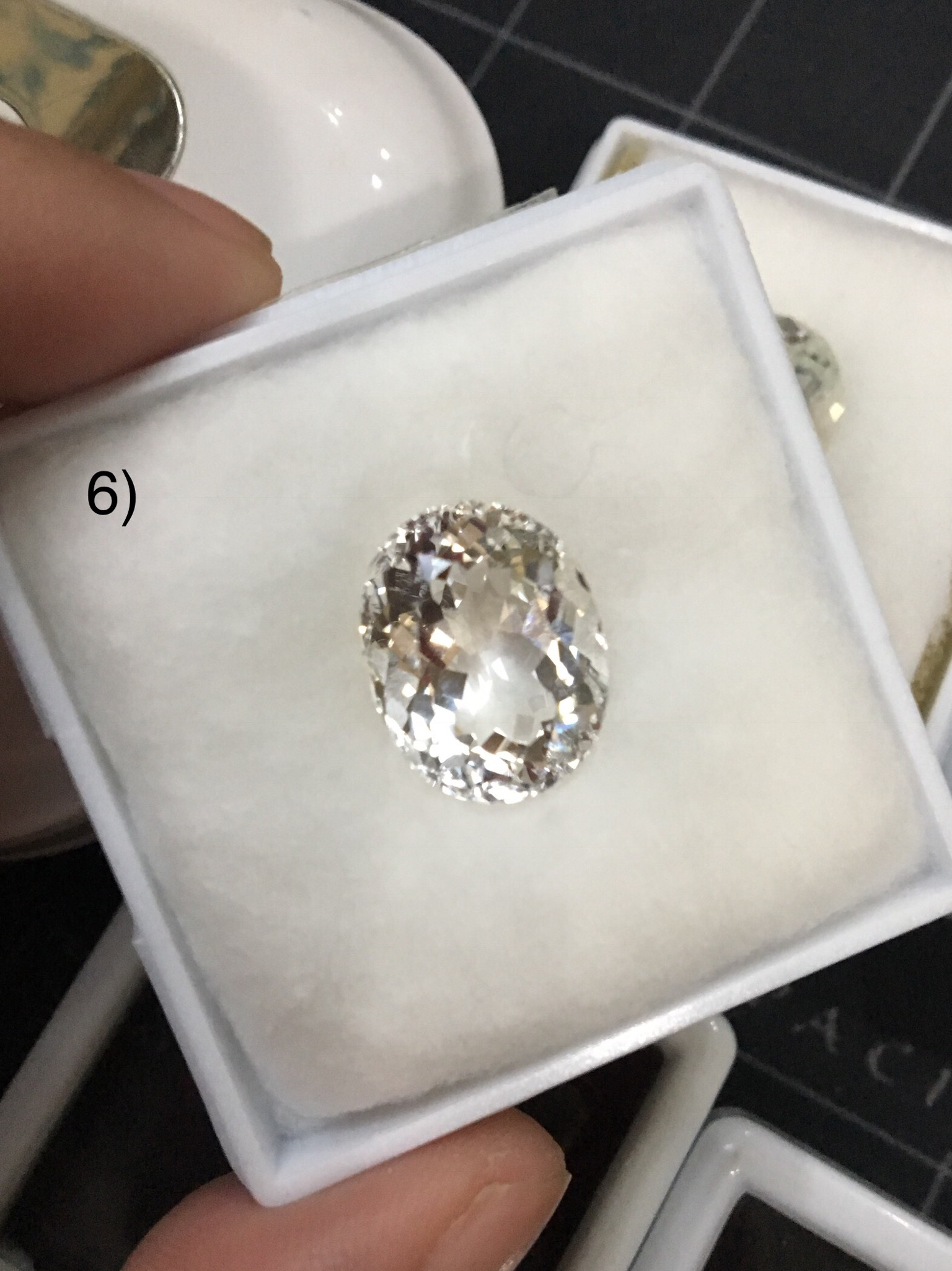 (390 บาททุกกล่อง)White Topaz แท้ พลอยสวยใสกิ๊ง ไฟดีเลิศ ไม่พอใจยินดีคืนเงิน