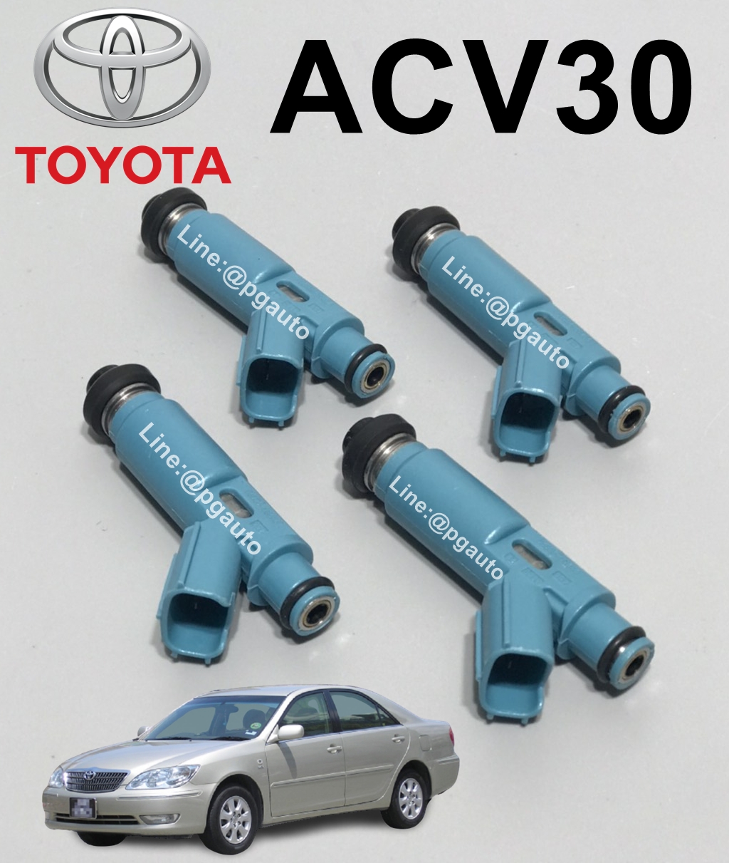 ชุดหัวฉีดน้ำมันเครื่อง โตโยต้าคัมรี่ TOYOTA CAMRY ปี 2002-2006 (12 รู) OEMแท้ (1ชุด = 4 ชิ้น) / รูปจริง